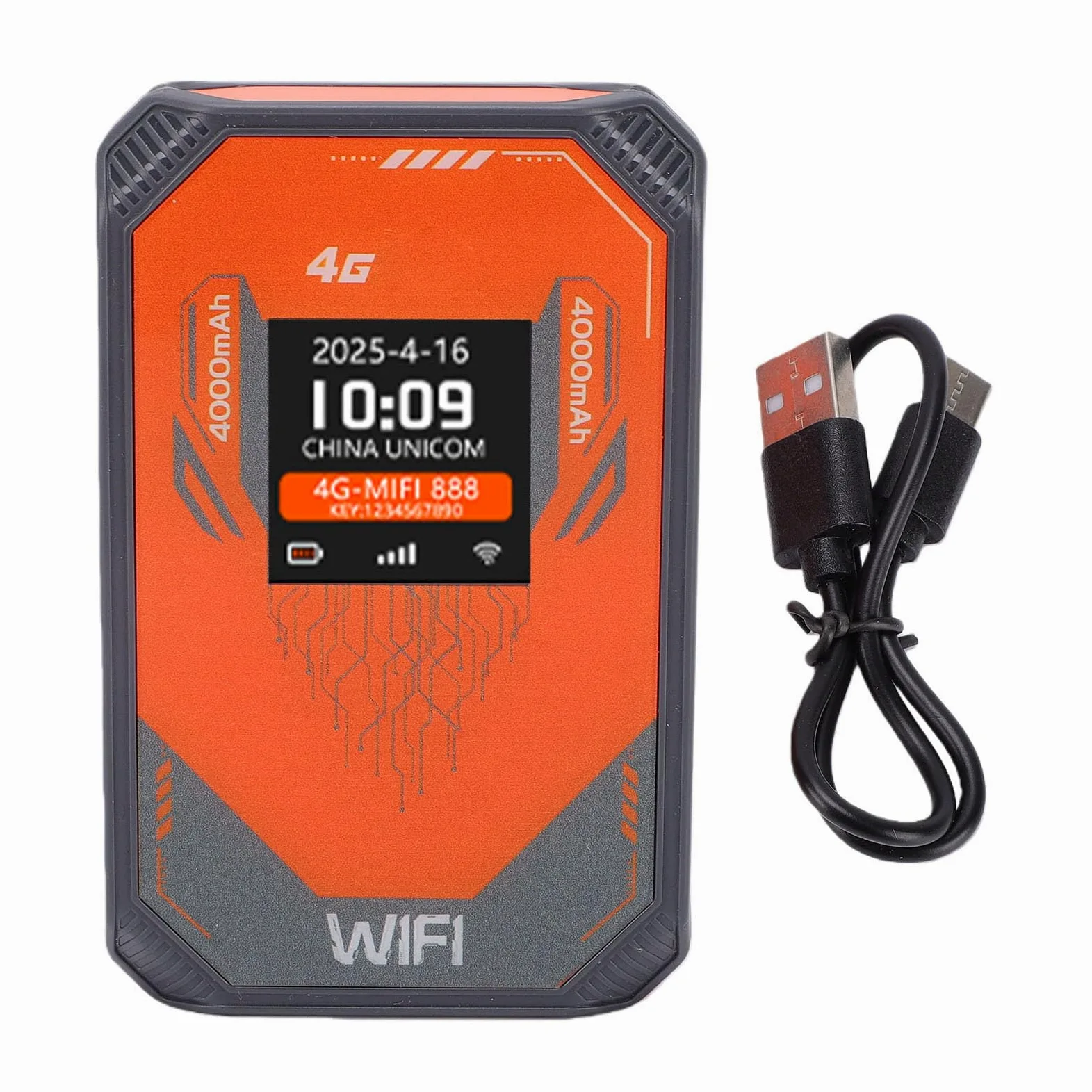 Router WiFi Mobile, Router Portatile ABS con Slot SIM 4G LTE, LCD