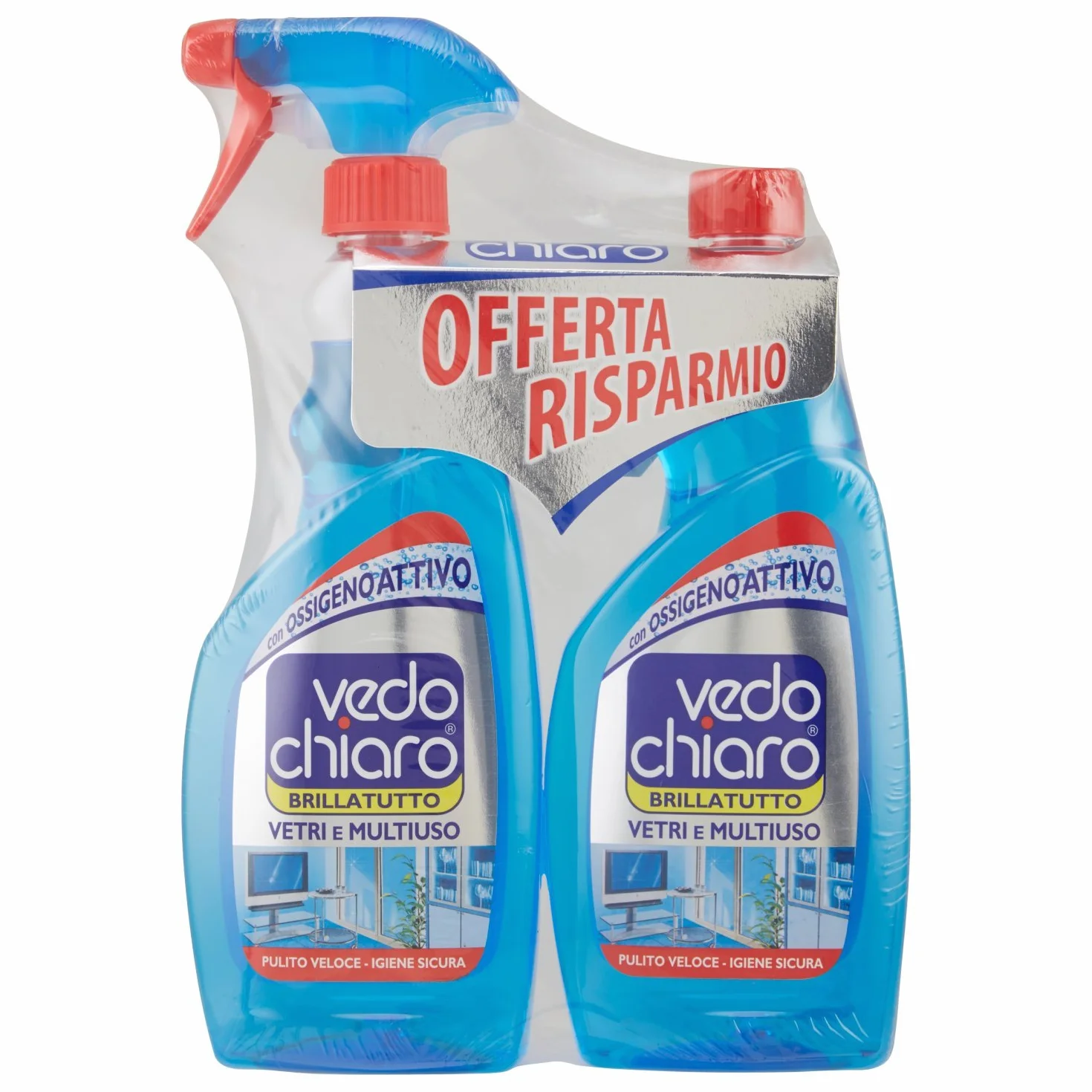 Vedo Chiaro Vetri Multiuso Ricarica 500+500 ml