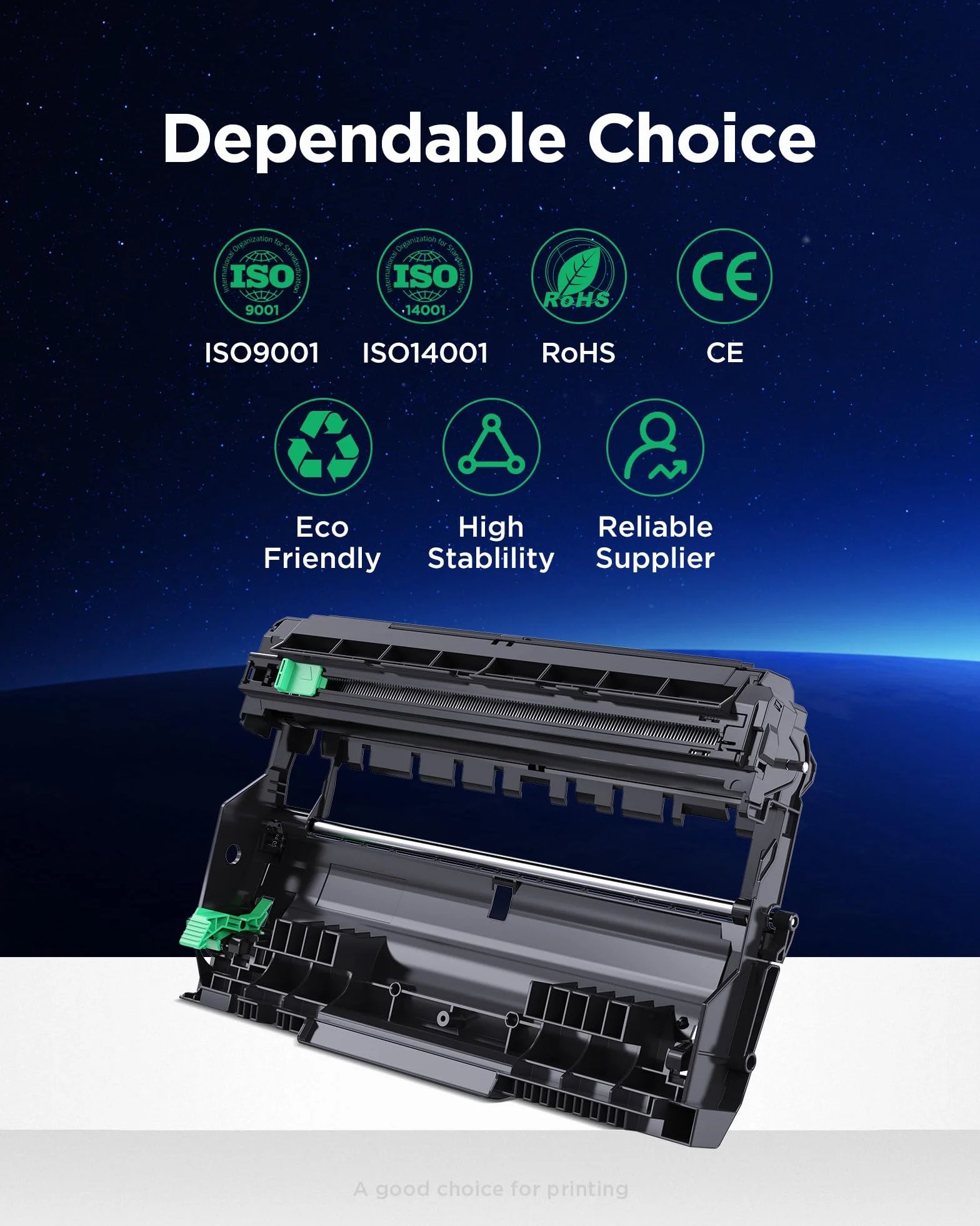 DR2400 (Solo unità tamburo) per Brother DR-2420, Compatibile per Brother MFC-L2710DN MFC-L2730DW MFC-L2750D HL-L2310D HL-L2350DN HL-L2370DN HL-L2375DW DCP-L2510D DCP-L2530DW