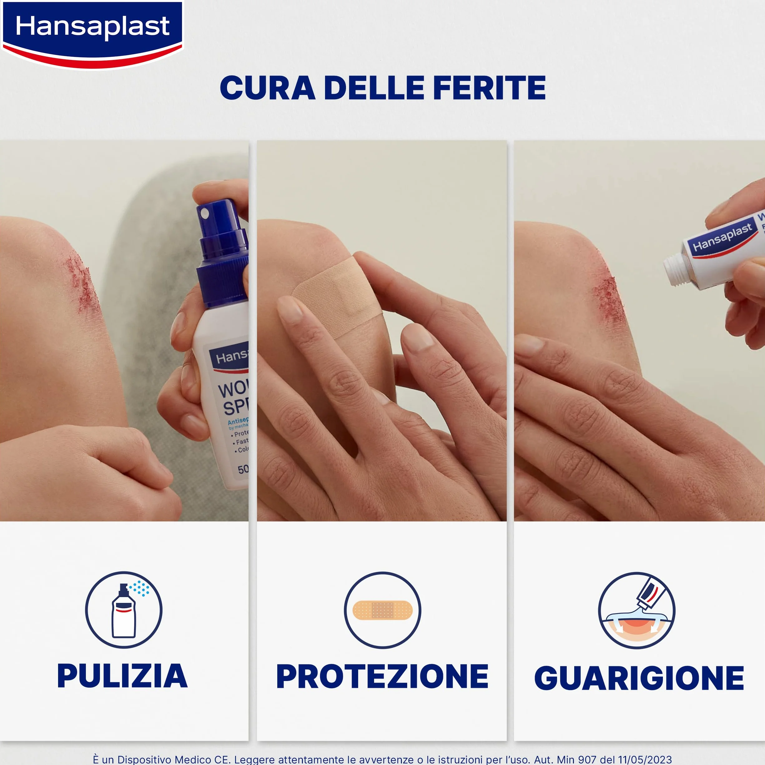 Hansaplast Cerotti UNIVERSAL 100 Pezzi 4 Formati Impermeabili Traspiranti