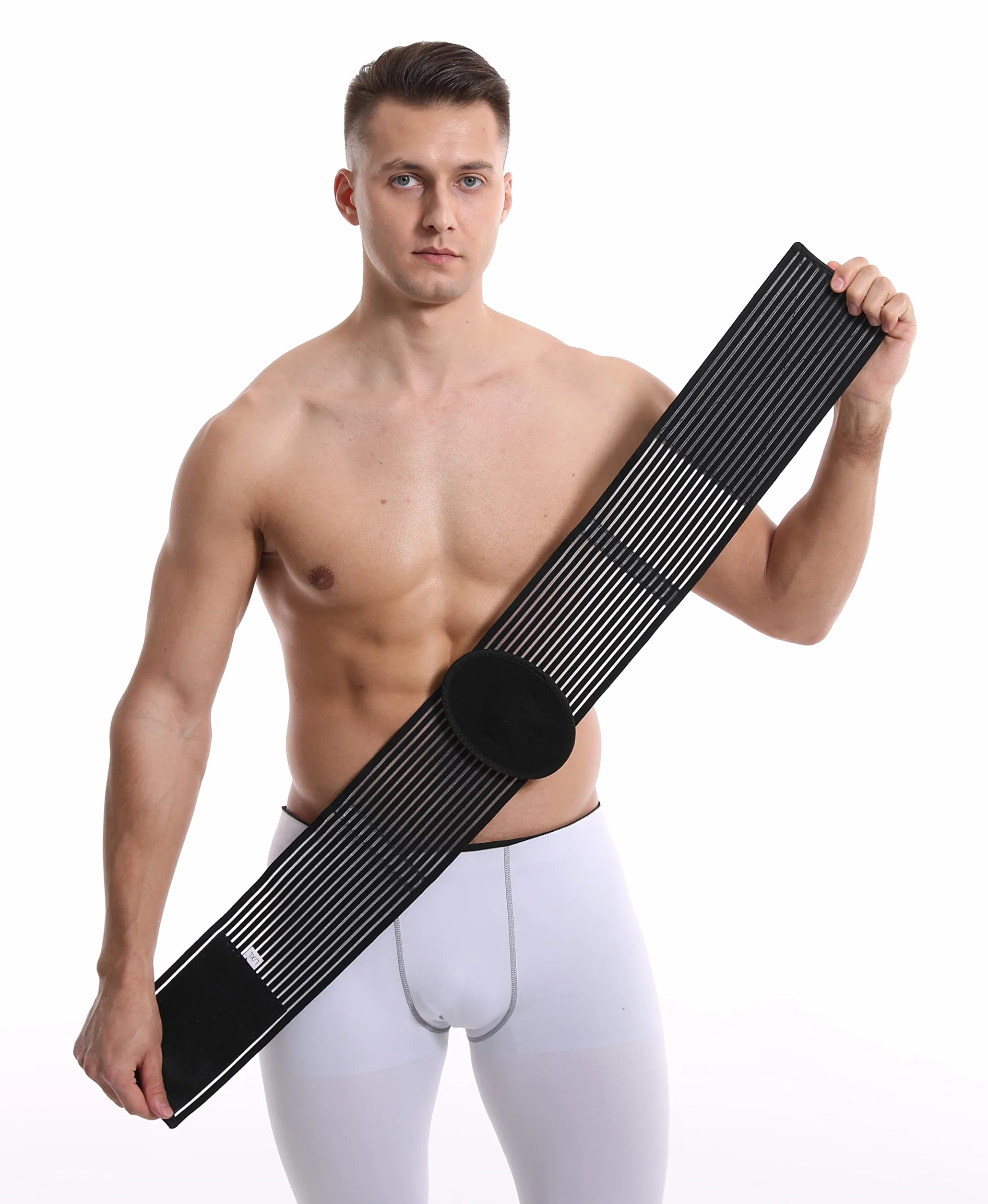 Cinto per ernia ombelicale - Sostegno addominale traspirante ergonomico terapeutico L/XL
