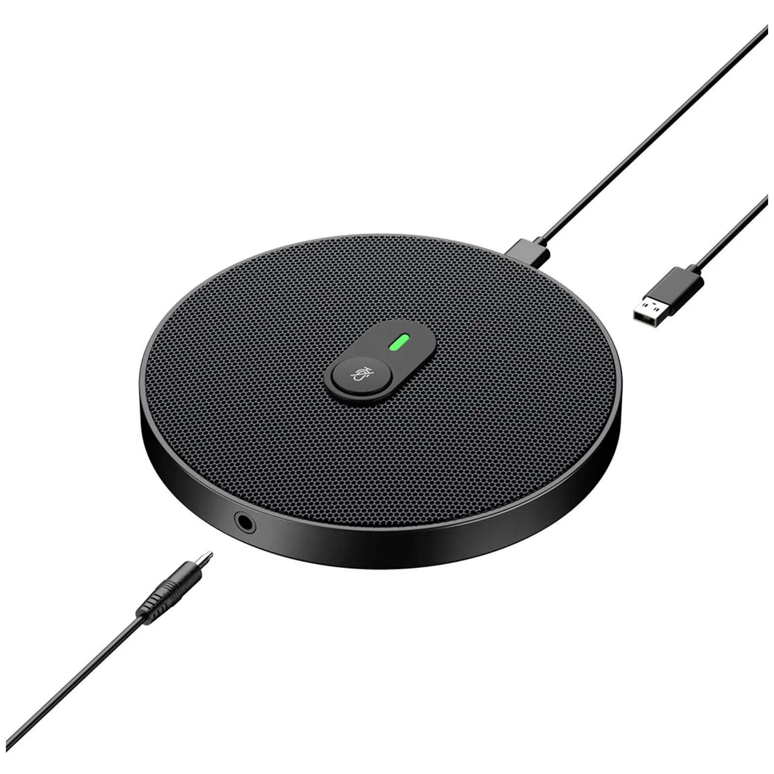 Microfono USB in Metallo Forma Rotonda con cancellazione del Rumore e Ampia Copertura per webinar, ritiro dalla Sala riunioni per l ' insegnamento Online