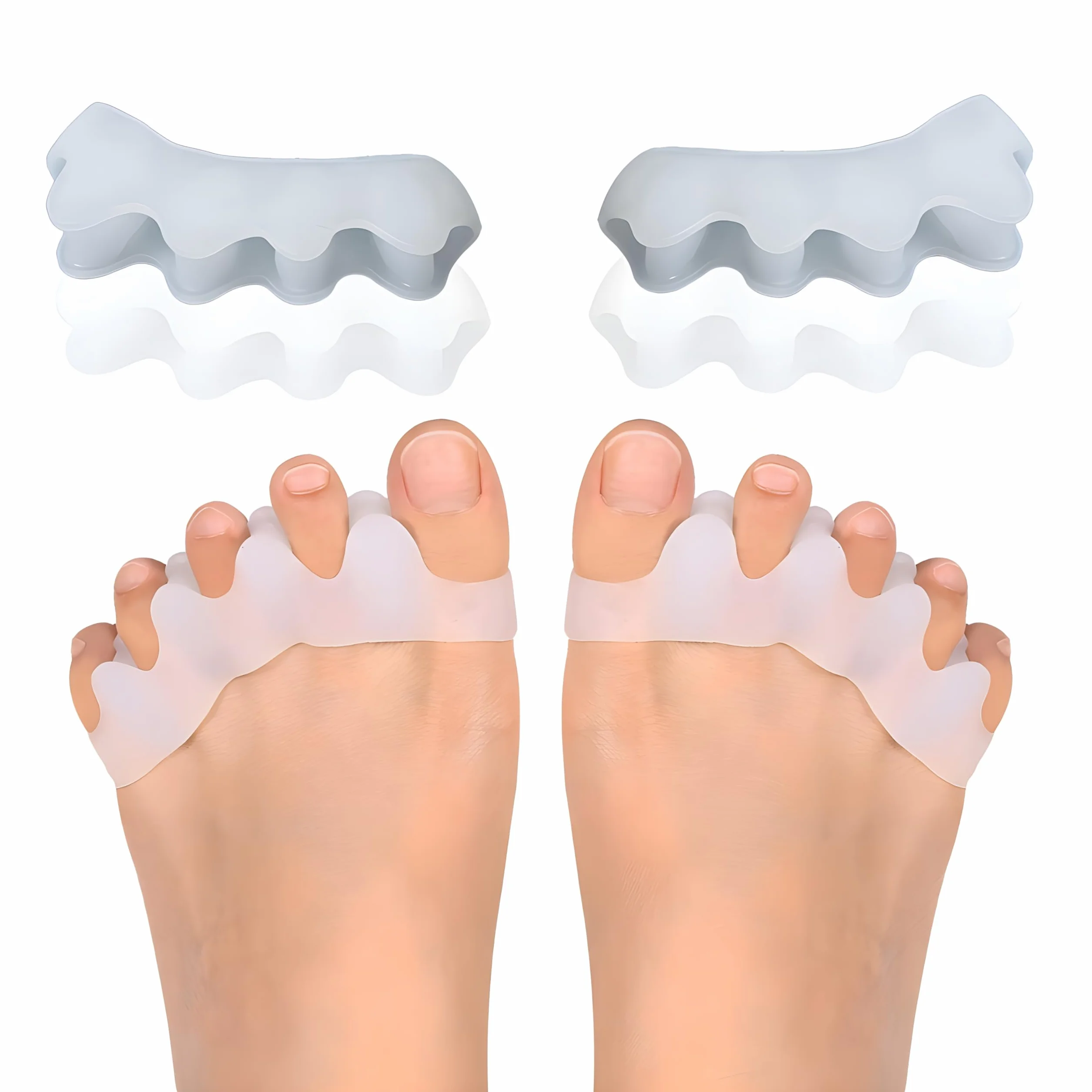 Italscout Tutore Alluce Valgo Protezione Uomo Donna Separatore Correttore Gel Silicone SEBS Prevenzione Dolori Borsite Distanziatore Raddrizza Dita Piedi a Martello