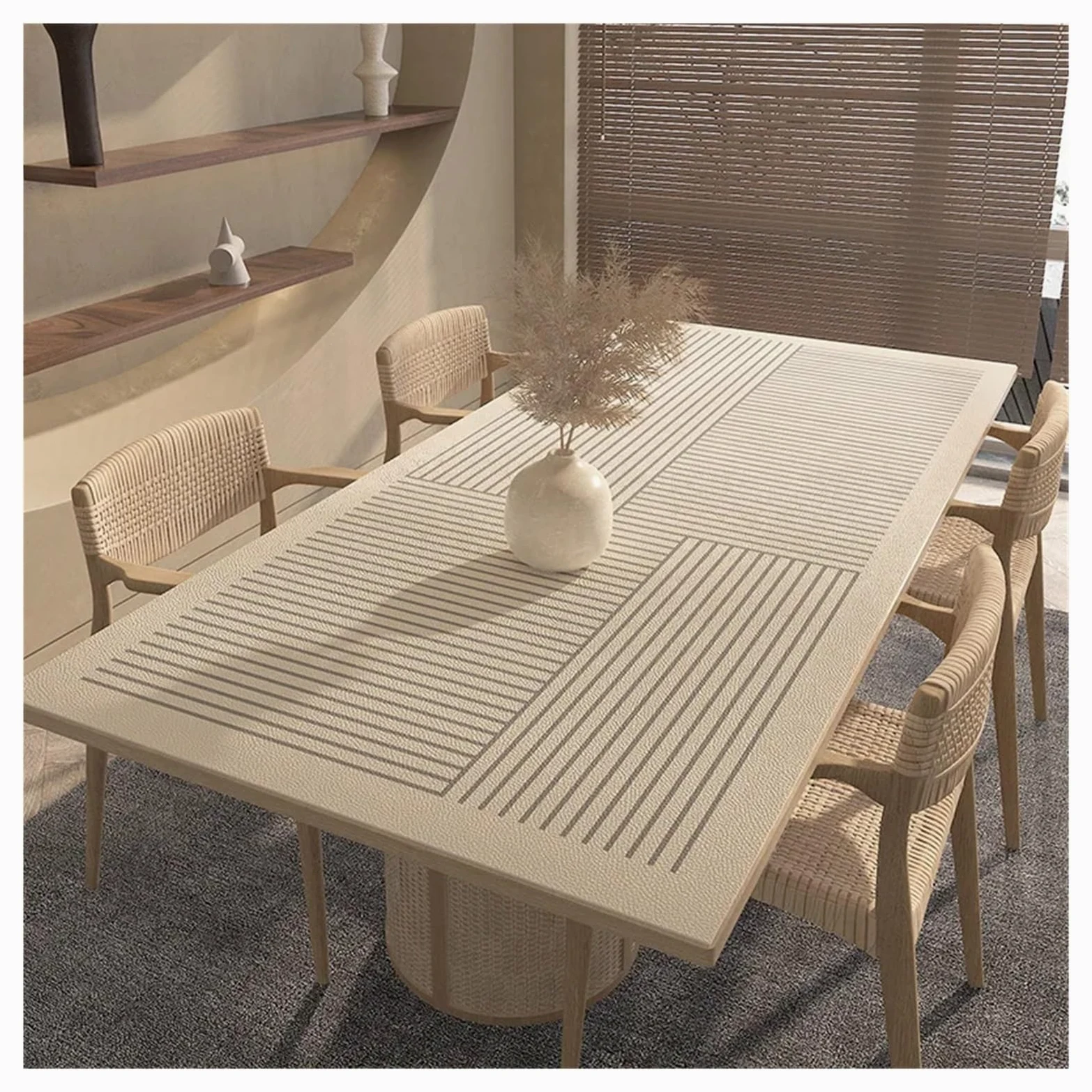 Tappetino da scrivania in pelle Tovaglia in pelle vintage, impermeabile, termoisolante, facile da pulire, decorazione for la casa(Color 5,60 * 140cm)