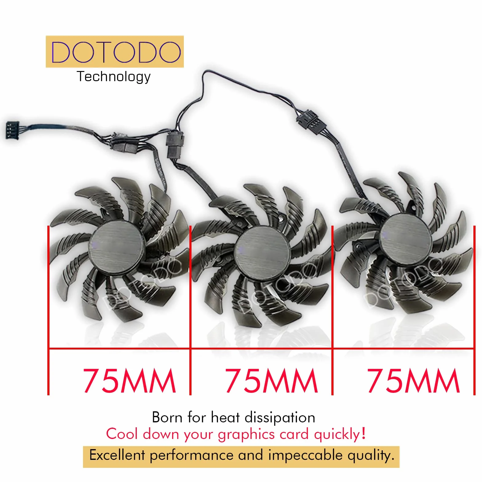 Ventola di raffreddamento 75 MM T128010SU 0.35A per Gigabyte AORUS GTX 1080 1070 Ti G1 Gaming Fan GTX 1070Ti G1 Gaming Ventola di raffreddamento per scheda video (Fan-3 pz)