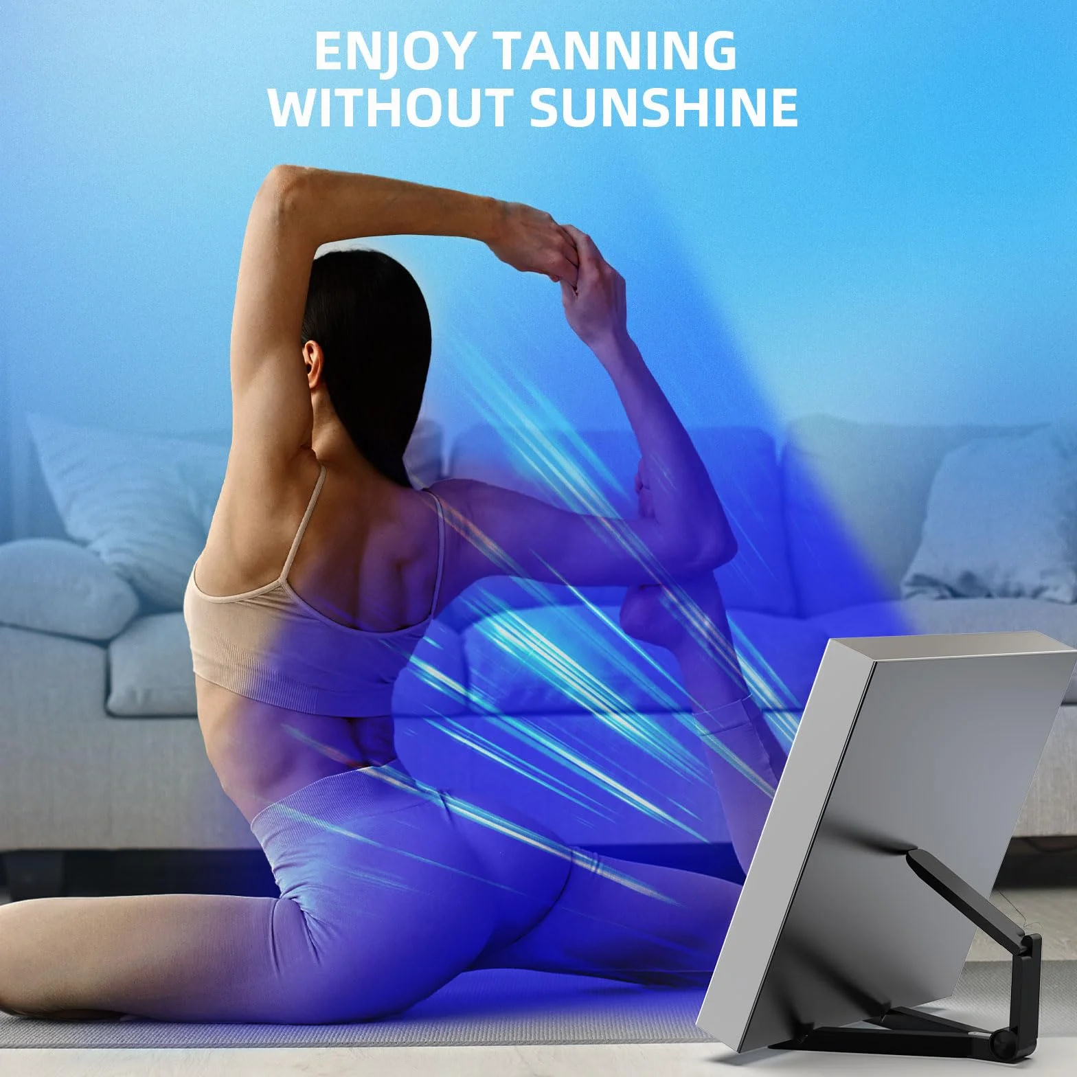 Solarium 45 W 225 pezzi 460 NM supporto pieghevole regolabile ganci sospesi per corpo e viso