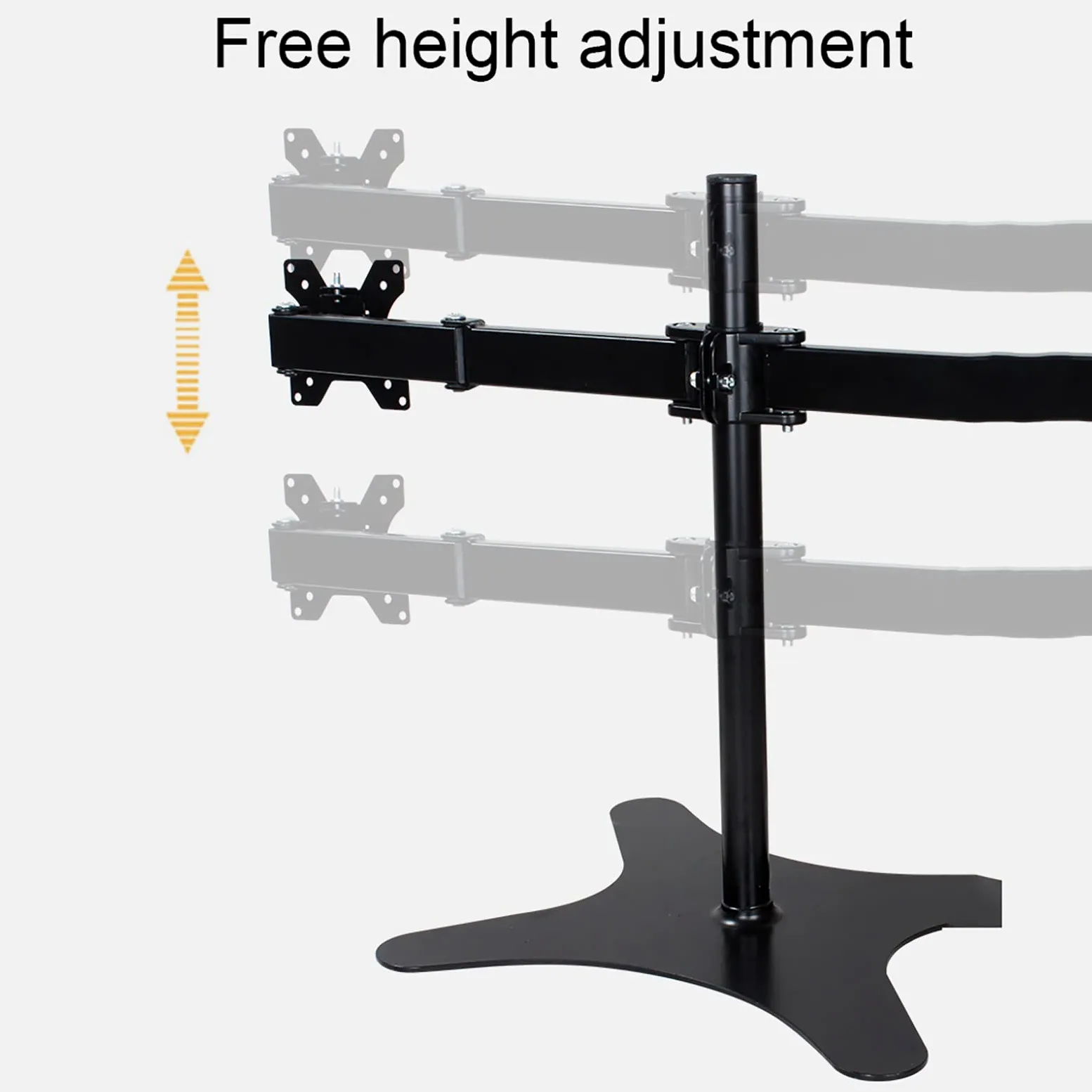 Supporto per Doppio Monitor, Supporto da Scrivania Autoportante per 2 Schermi Fino A 32 Pollici, Bracci Completamente Regolabili, con 75X75 Mm, 100X100 Mm