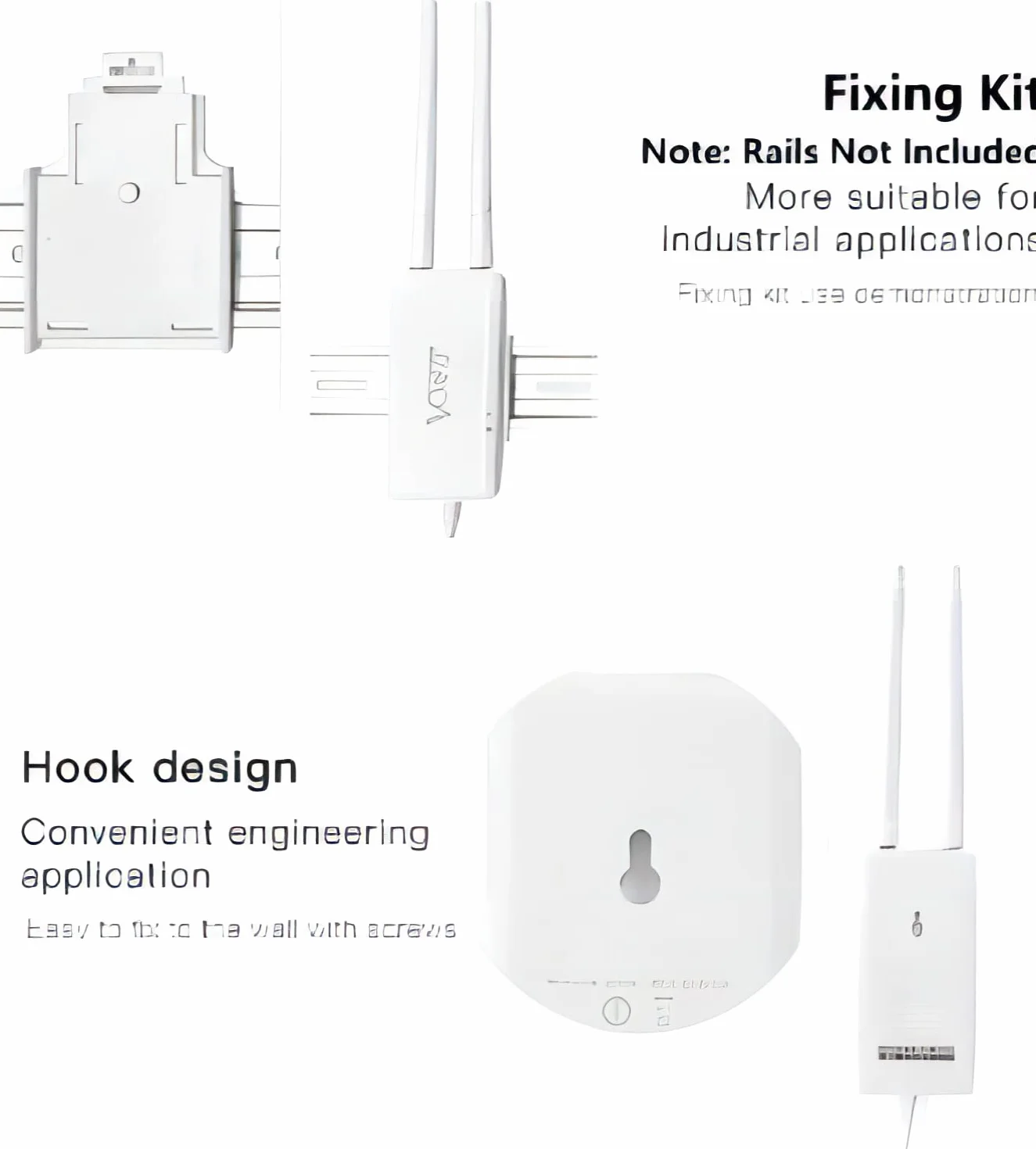 VONETS 2.4GHz WiFi Bridge Mini Router Ripetitore Wireless Da Ethernet a WiFi Hotspot Extender Signal Booster 2 Porte RJ45 Alimentazione DC/USB con 2 Antenne per DVR Dispositivi di Rete PLC VAP11S