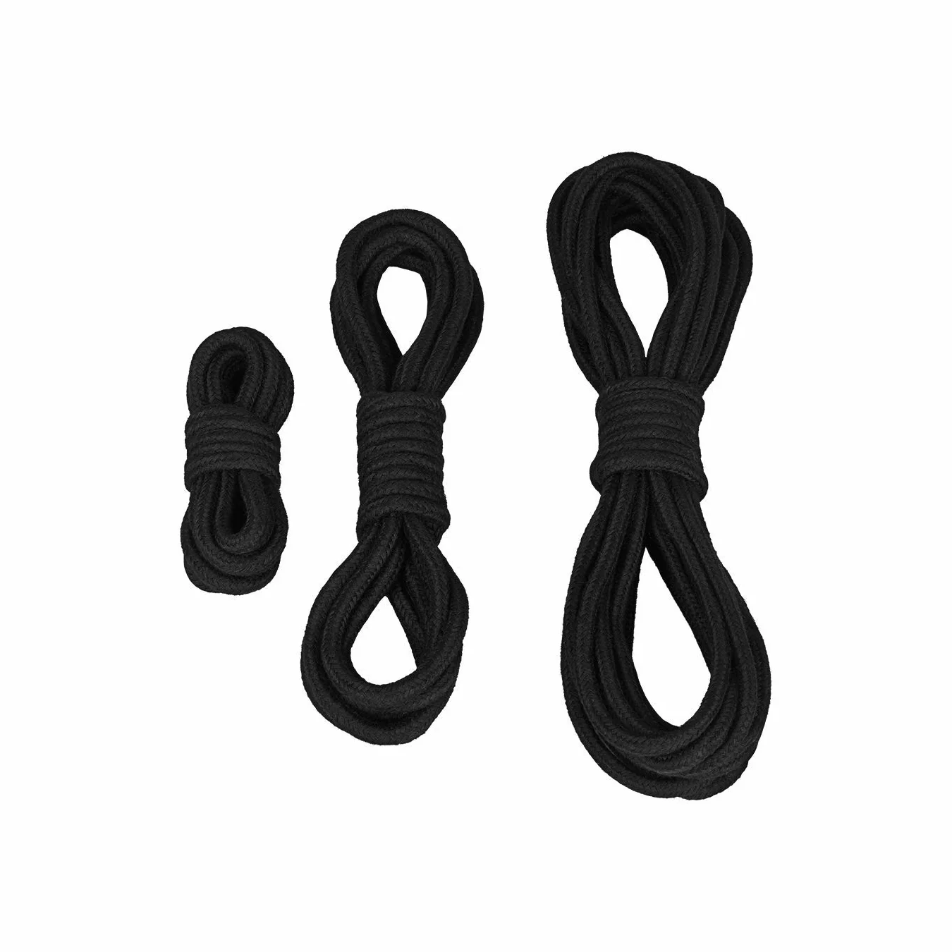 Set di corde bondage 3 pezzi | Corde BDSM per coppie | Lunghezze 3,5 m e 10 m | Robuste e morbide | Nero
