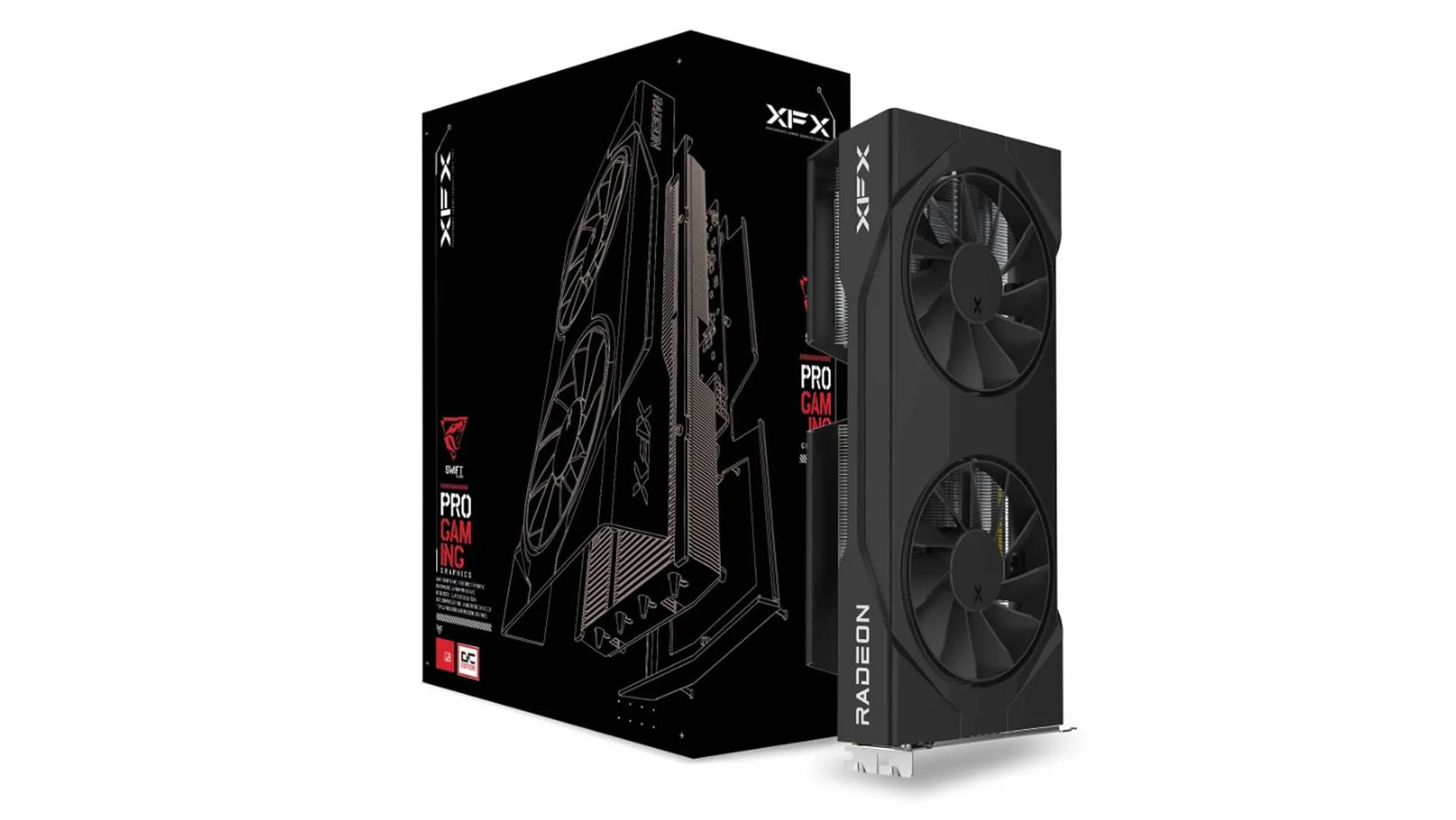 XFX Swift AMD Radeon RX 9060 XT OC Gaming Edition con 16GB GDDR6 HDMI 2xDP, AMD RDNA™ 4 (RX-96TSW16BQ)