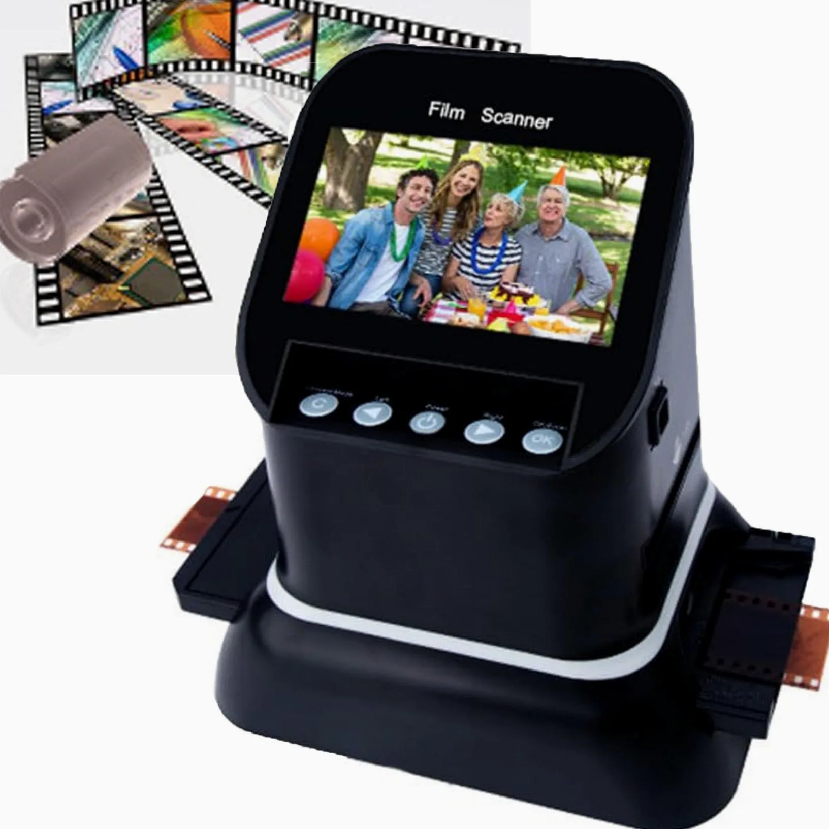 120 126 127 135 Scanner per Pellicole, Scanner per Pellicole E Diapositive da 22 MP Scanner per Negativi Scanner per Diapositive Visualizzatore di Diapositive con Schermo LCD da 4,3 Pollici