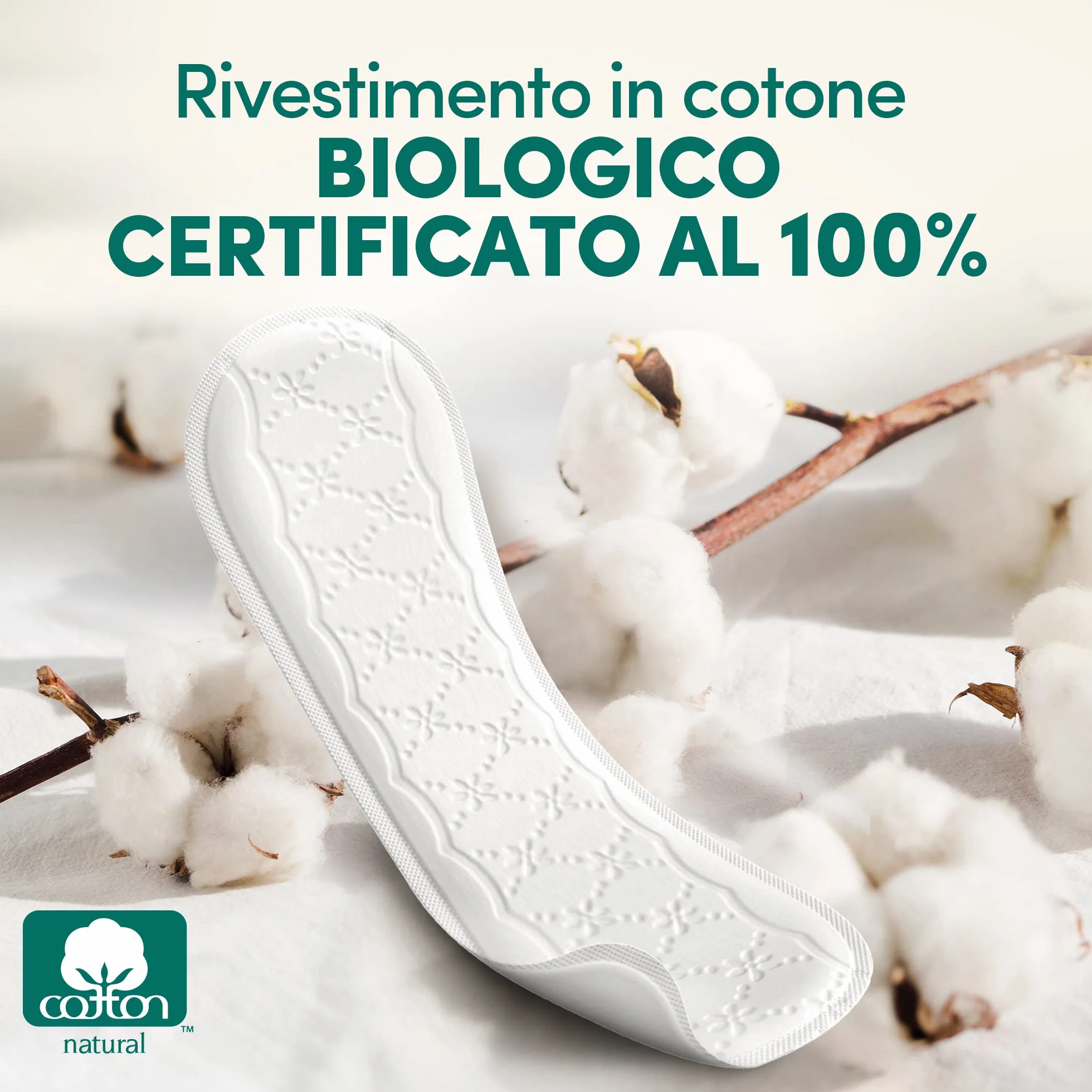Salvaslip Cotone Organico Long Extra Lungo per Pelli Sensibili, 24 Pezzi