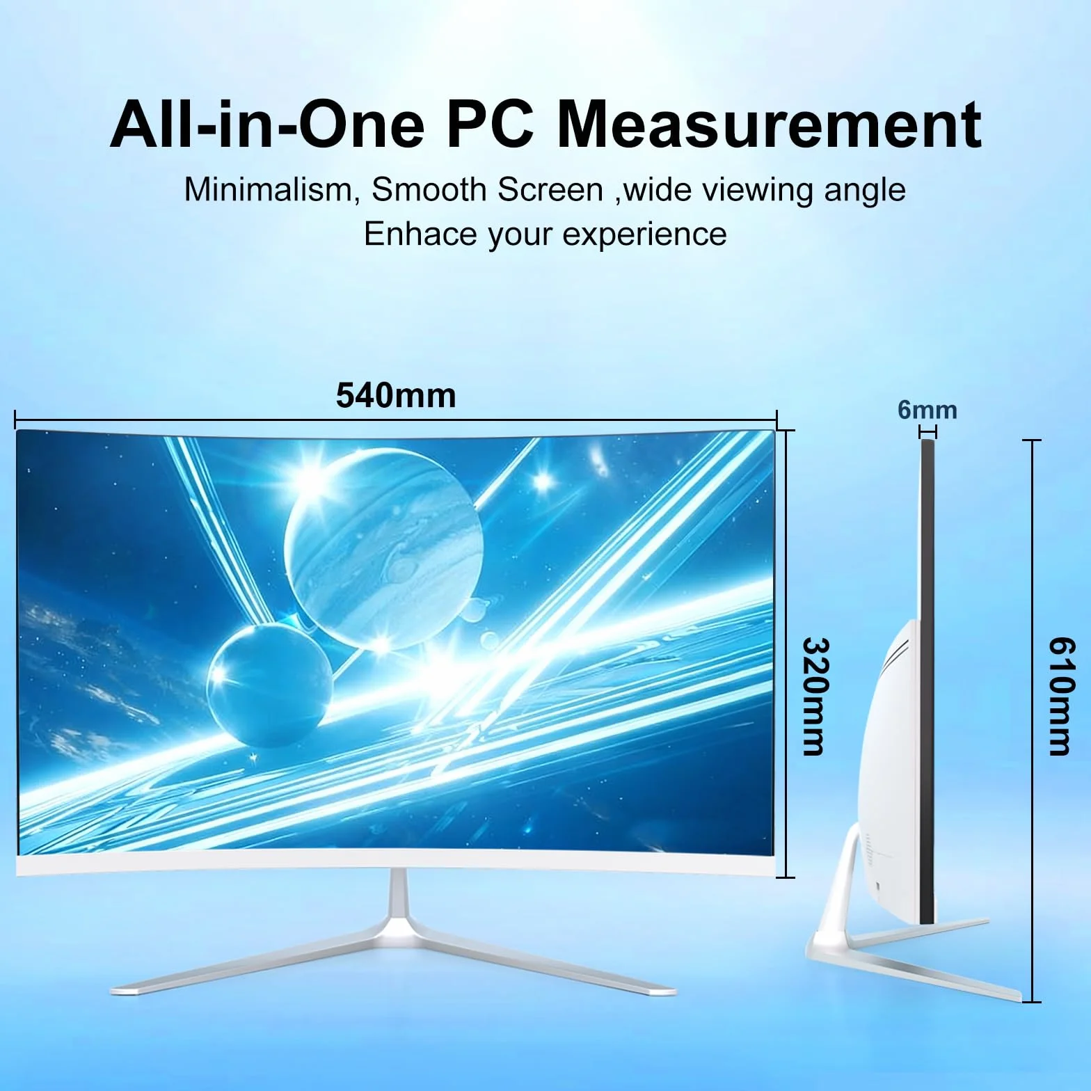 Computer Desktop All-in-One 23,8 Pollici Core i7 7700HQ 16 GB RAM 512 GB SSD WiFi Bluetooth 5.0