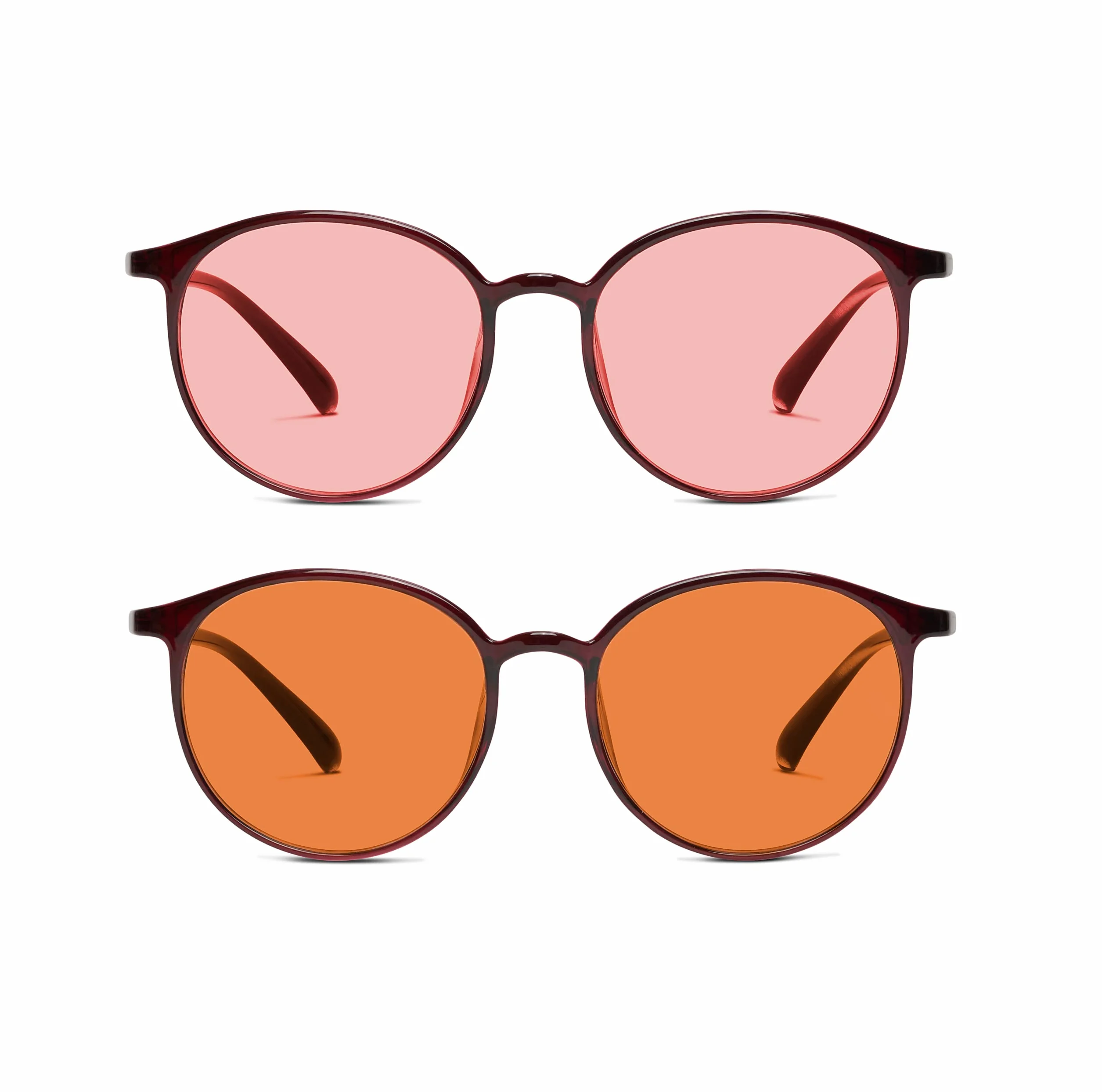 BRADDELL OPTICS Occhiali anti-luce blu FL-41 rosa FL-60 marroni per fotofobia e computer