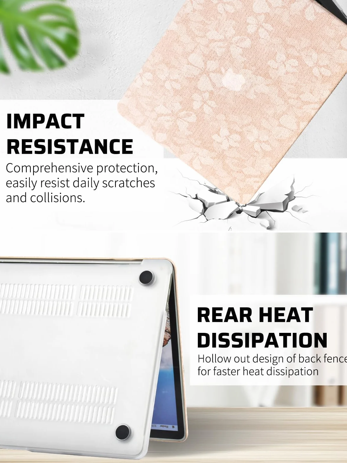 Custodia Compatibile con MacBook Air 13 Pollici 2022 2021 2020-2018 M1 A1932 A2179 M1 A2337 Touch ID Tessuto Cover Plastica Rigid Protettivo Case e Copritastiera (Rosa)