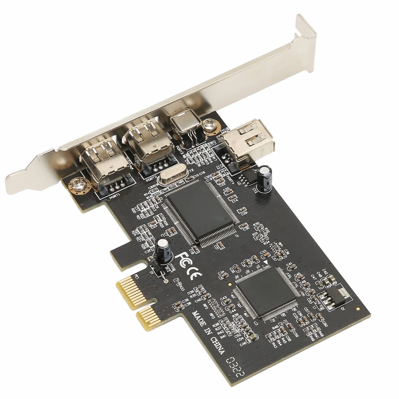 Bewinner Scheda PCIe Firewire per 10, Scheda Controller PCI E Firewire 4 Porte con Staffa a Basso Profilo e Cavo per PC Desktop e Connessione DV