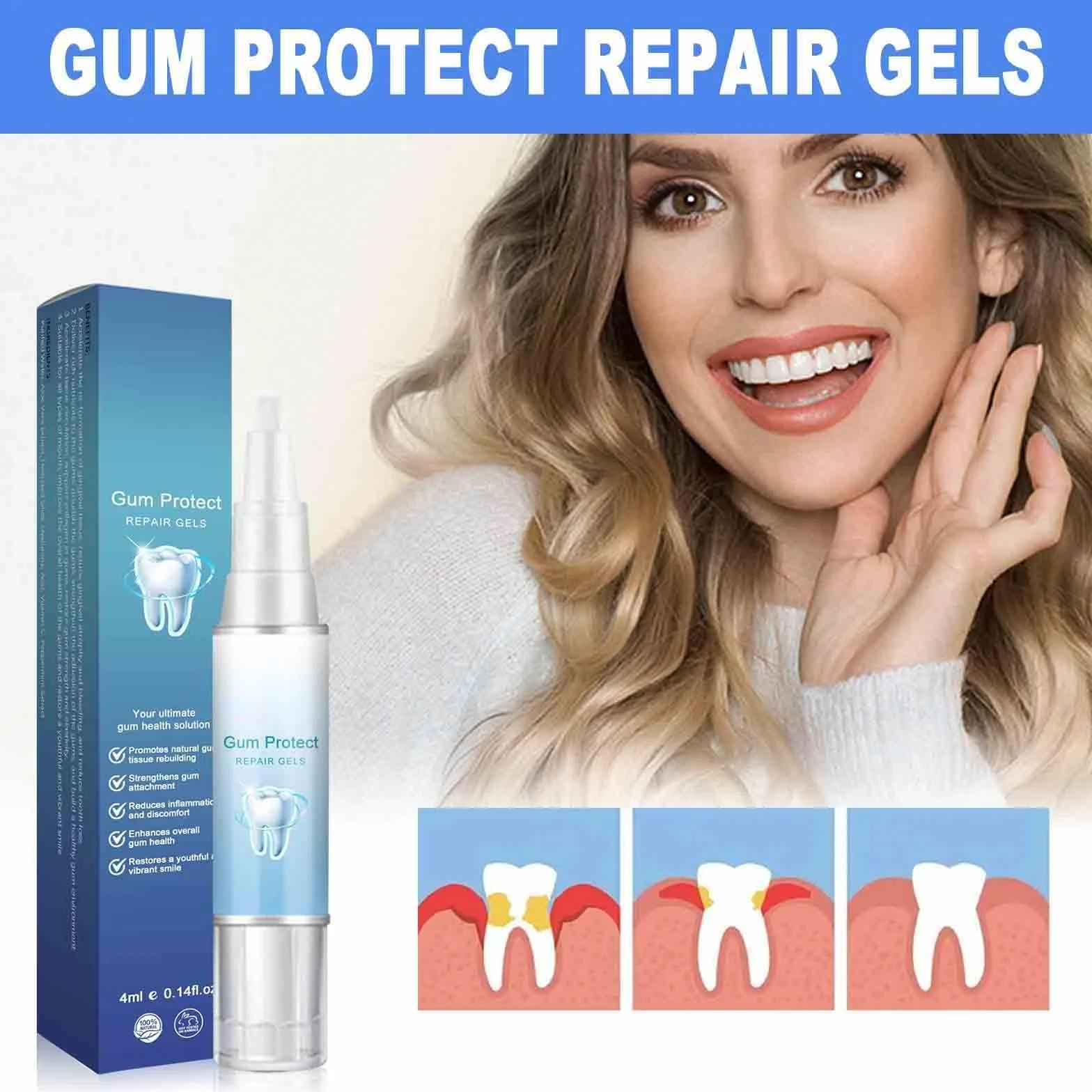 Gel Terapia Gengivale Gum Shield Therapy, Sbiancamento Denti, Riparazione Gengive e Protezione (5)
