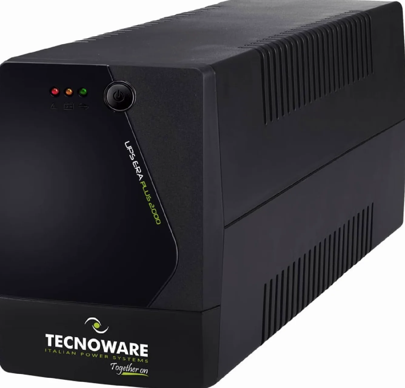 Tecnoware UPS ERA PLUS 2000 - Gruppo di Continuità - Doppia Batteria Per Autonomia fino a 40 Min/PC o 120 Min/Modem - Potenza 2000 VA + Multipresa-Ciabatta Protezione Sicurezza - Spina Ingresso IEC