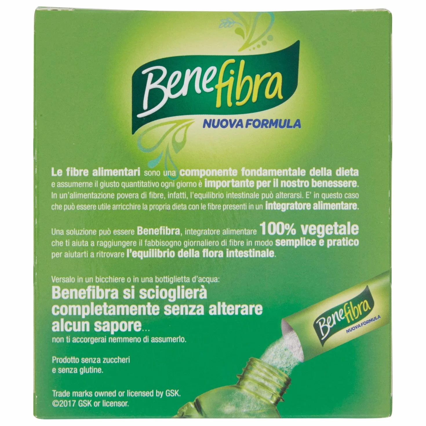 Benefibra Integratore Alimentare di Fibre Vegetali Equilibrio Flora Intestinale 28 Bustine