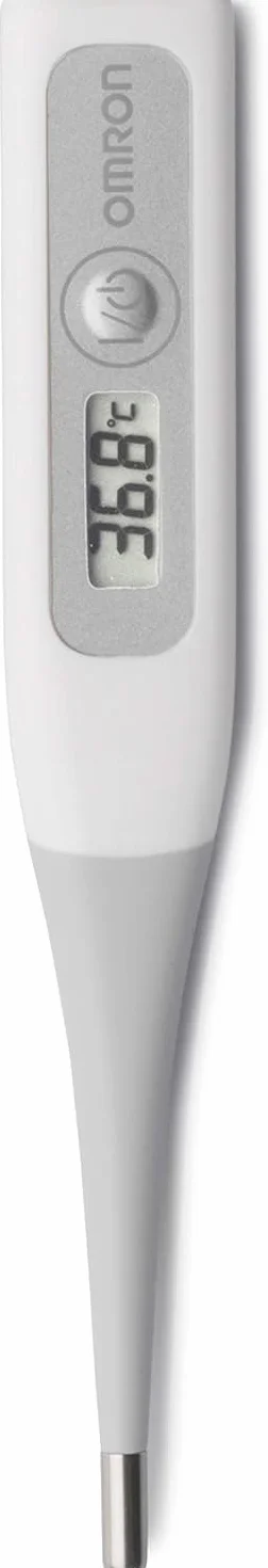 OMRON Termometro Digitale con Punta Flessibile, 10 Secondi, Resistente all’Acqua per Neonati e Adulti