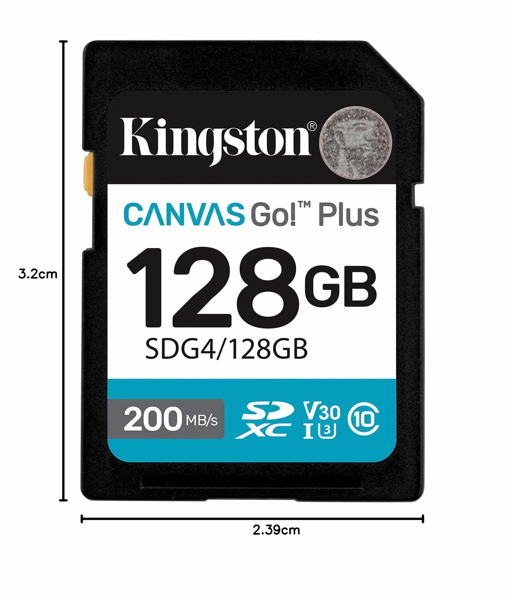 Kingston Canvas Go Plus SDXC Scheda Di Memoria Gen4 200MB/s C10 UHS-I U3 V30 128GB-SDG4/128GB