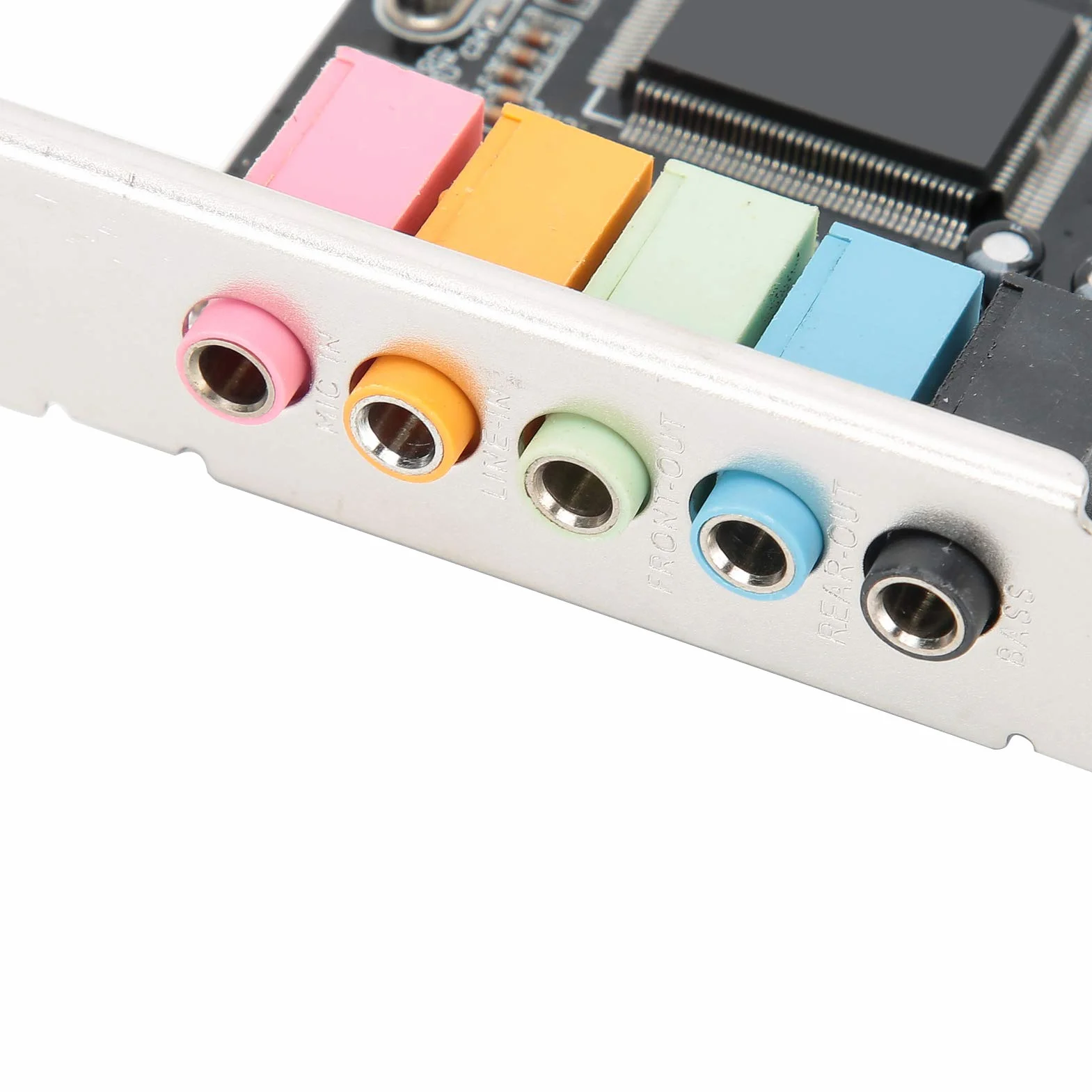 Scheda Audio 5.1 Full-duplex, Scheda Audio Interna 5.1 con Funzione di Cancellazione del Bilanciamento del Rumore e Frequenza di Campionamento Audio a 24 Bit, per PC