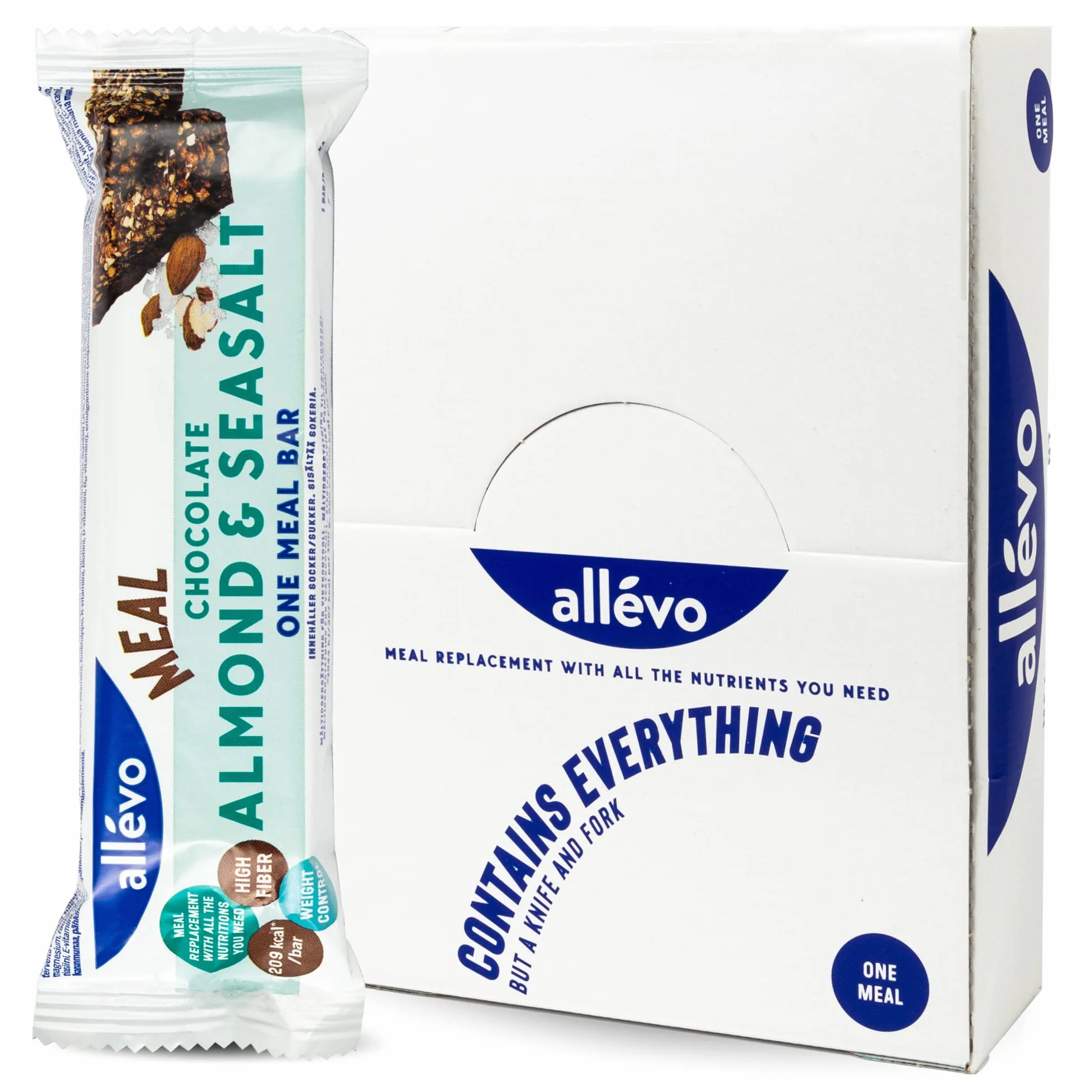Barretta One Meal Allévo Mandorle Salate Pasto Sostitutivo Sano Gustoso Controllo Peso Alpha Foods