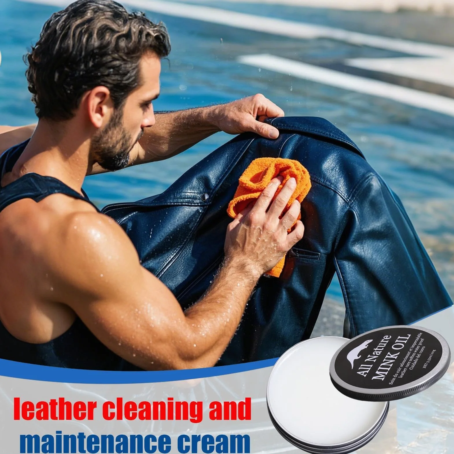 Crema Manutenzione Cuoio 100g Trattamento Pelle per Scarpe Borse Cinture