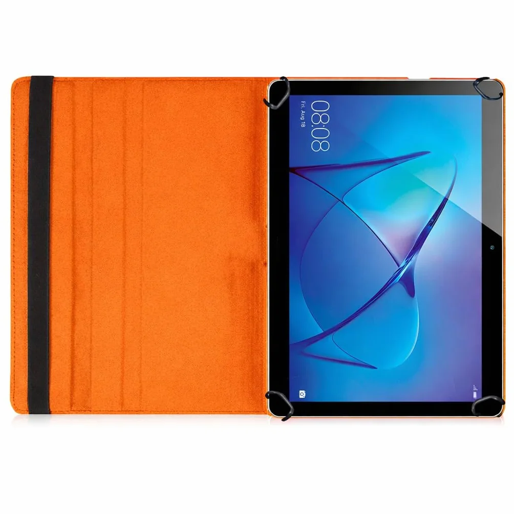 Custodia protettiva adatta per Samsung Galaxy Tab A7 SM-T500 SM-T505 SM-T510 Tablet Tutti i dispositivi da 10 a 10,4 – 11 pollici, con funzione leggio a 360 gradi, colore: arancione