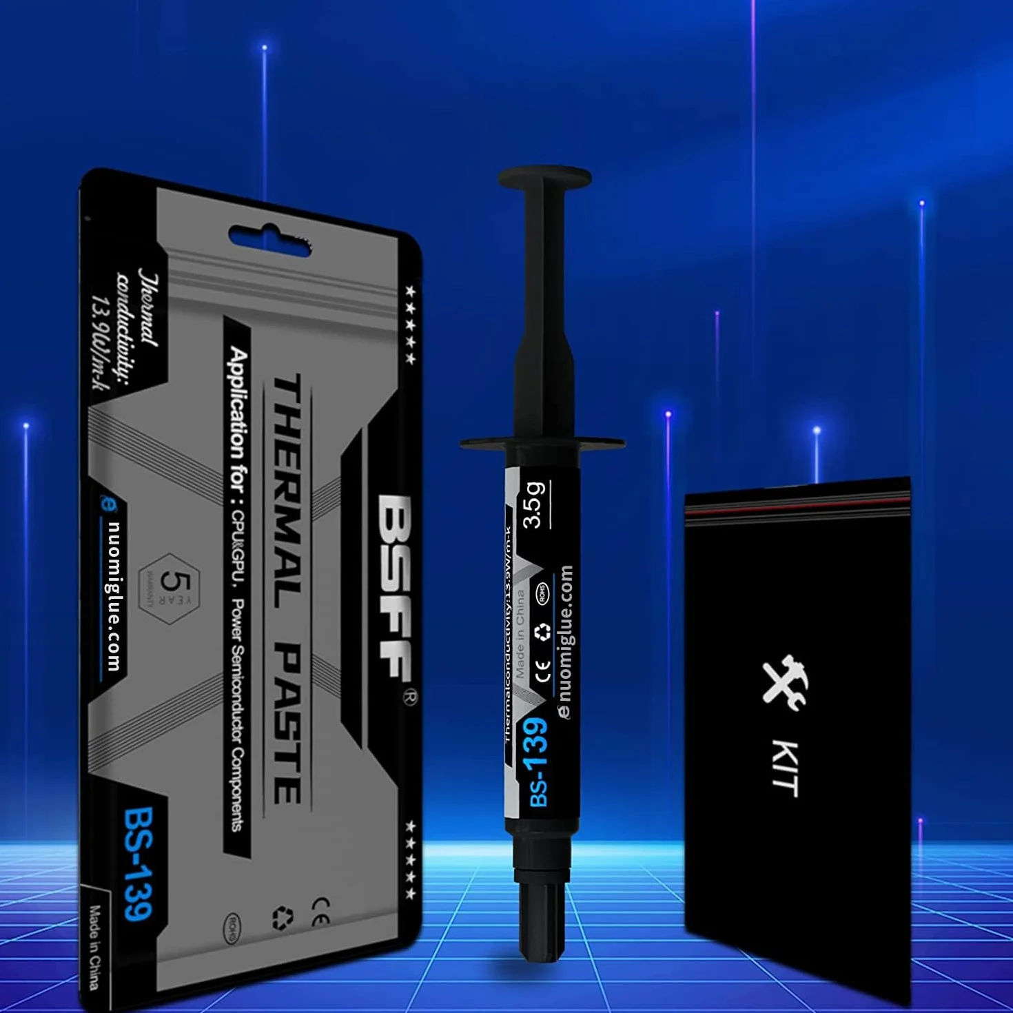 Pasta Termica 3.5g per CPU Dissipatore di Calore Kit ad Alte Prestazioni Base di Carbonio