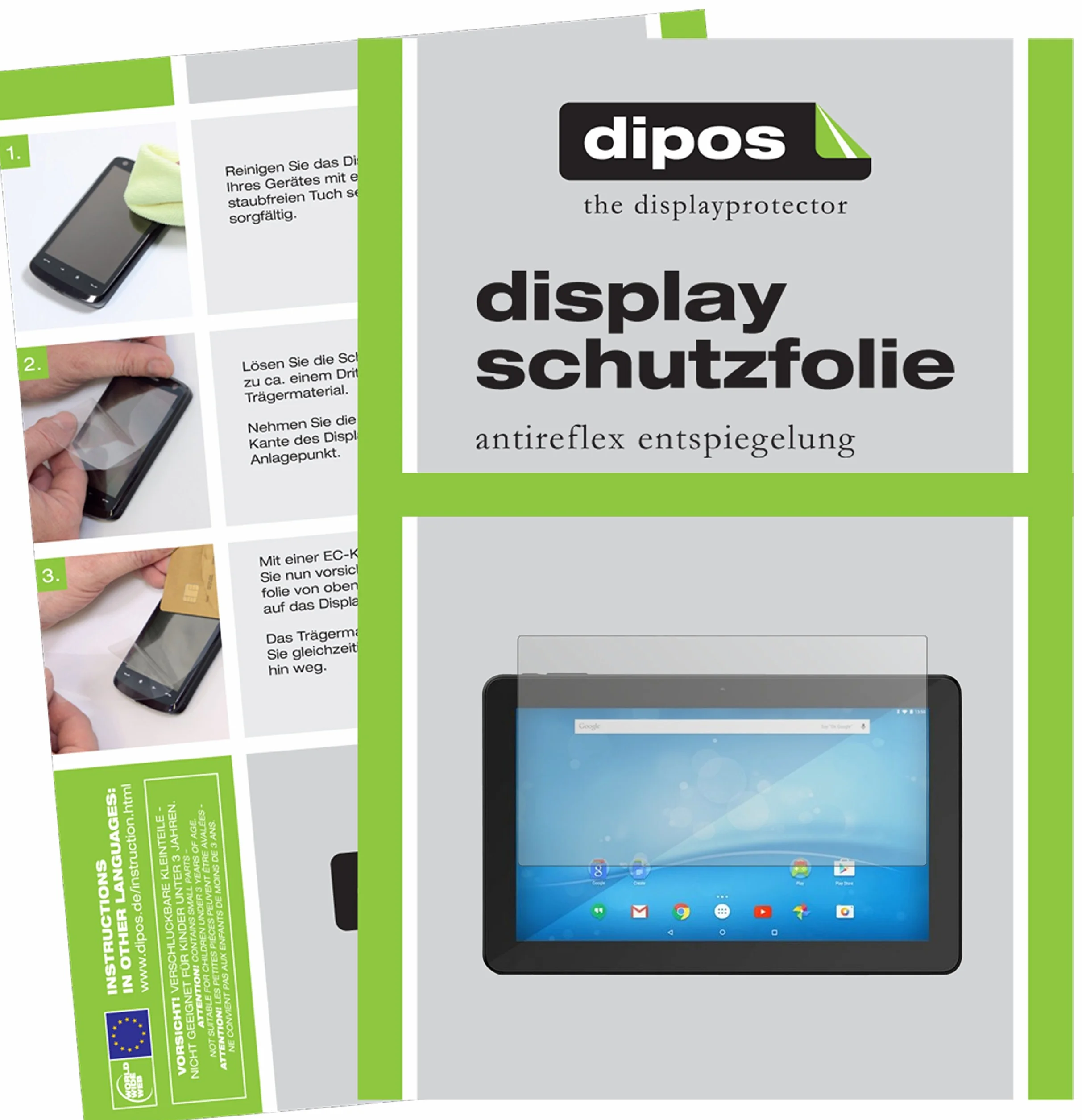 dipos I 2X Pellicola Protettiva antiriflesso Compatibile con 24.0 Pulgada Wide 532 x 299 mm Pellicola di Protezione
