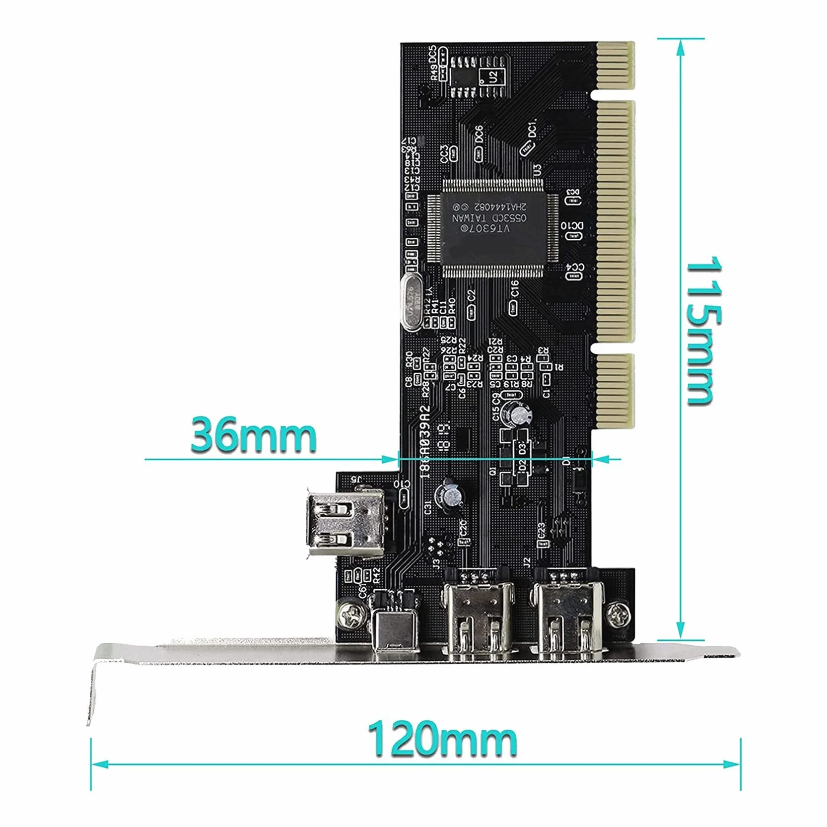 2X 3 Porte IEEE 1394 Firewire Scheda PCI Firewire Adattatore IEEE 1394 PCI Controller Scheda per PC Desktop
