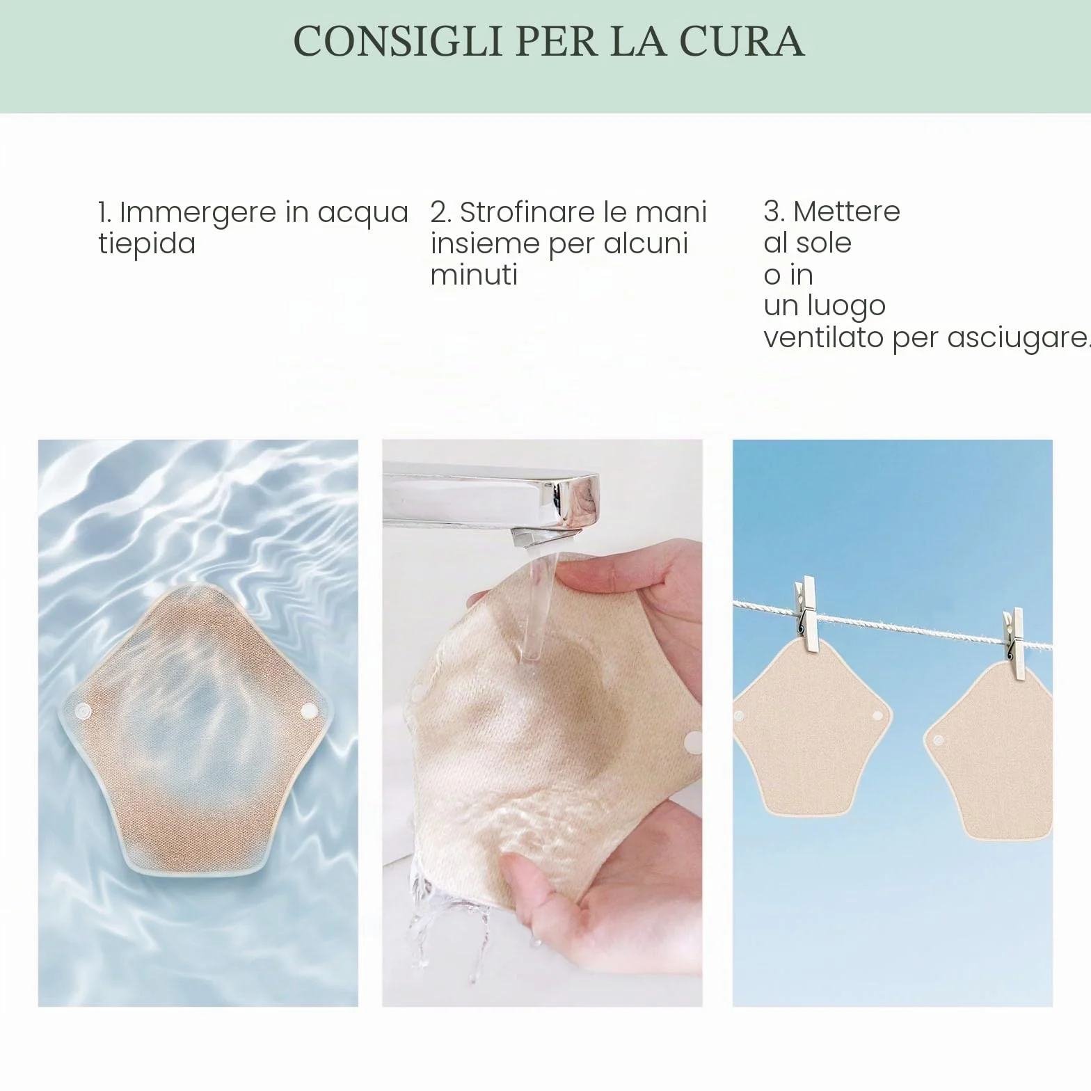 MQUPIN Asciugamani Igienici Riutilizzabili Lavabili 8 pz Cotone Biologico Anti-perdite