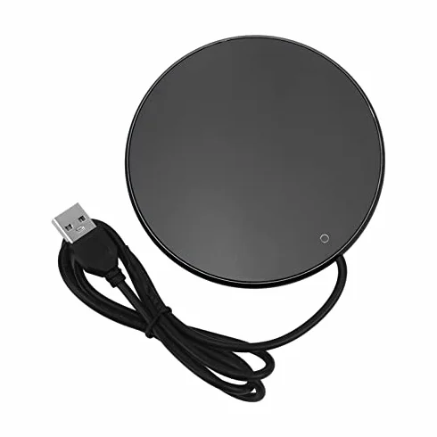 lyrlody Scaldatazze USB con Controllo Touch, Base Riscaldante Ø10,3 cm, Temperatura Costante per Tazze e Bicchieri