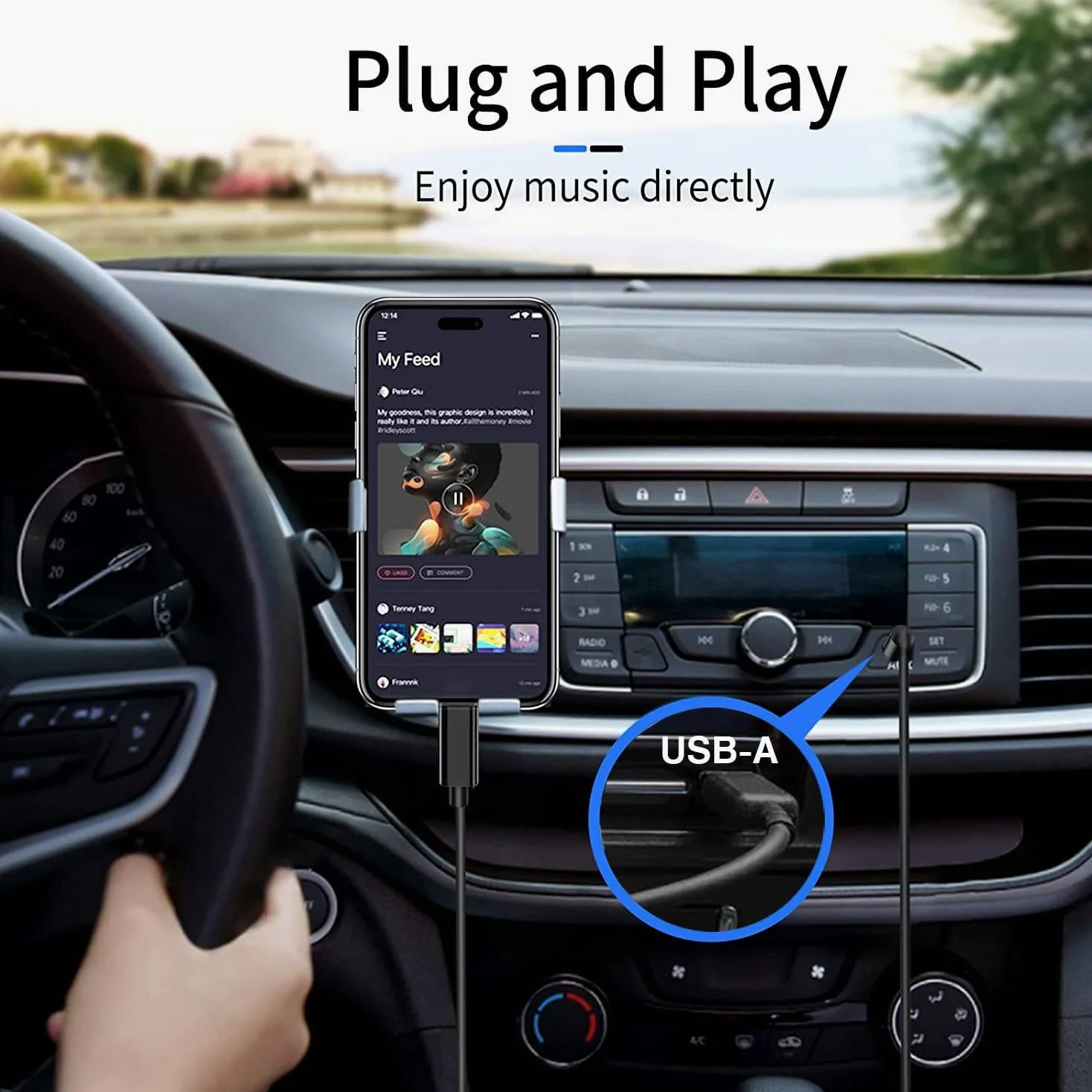 Cavo di ricarica da auto per iPhone 17 da 1,8 m, da USB A a USB C per iPhone 15/16/17 Pro Max, 17E/16E, Air, Plus, Samsung A55/A54/A50/A15/A14/S25/S24/S23/S22, Google Pixel 9 Pro/8a Android