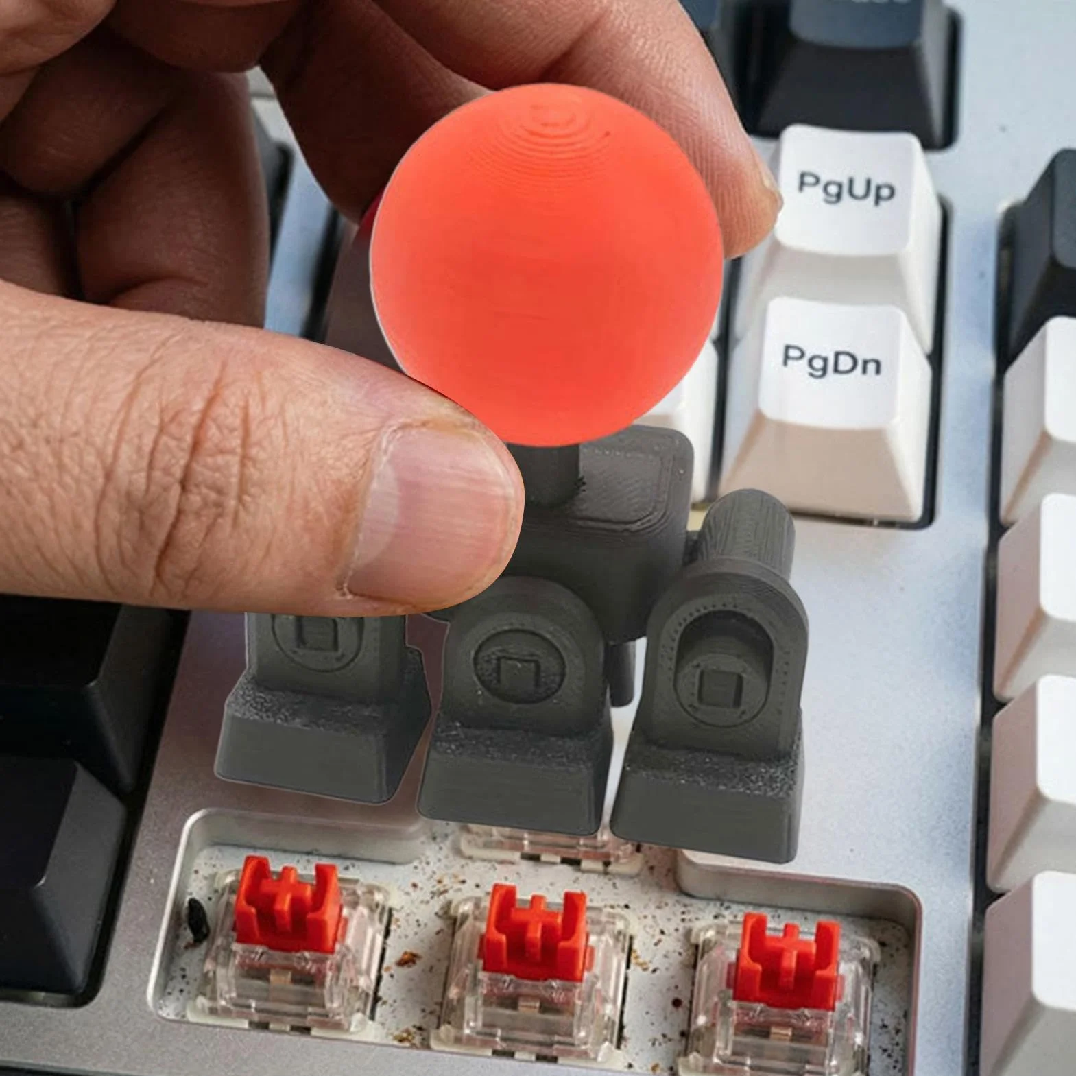 Copritastiera con joystick per tastiera stampato in 3D, Joystick per tastiera con copritasti, Novità stampata in 3D , Attacco per pulsante analogico, Mod tasto direzionale a 4 vie per meccanica