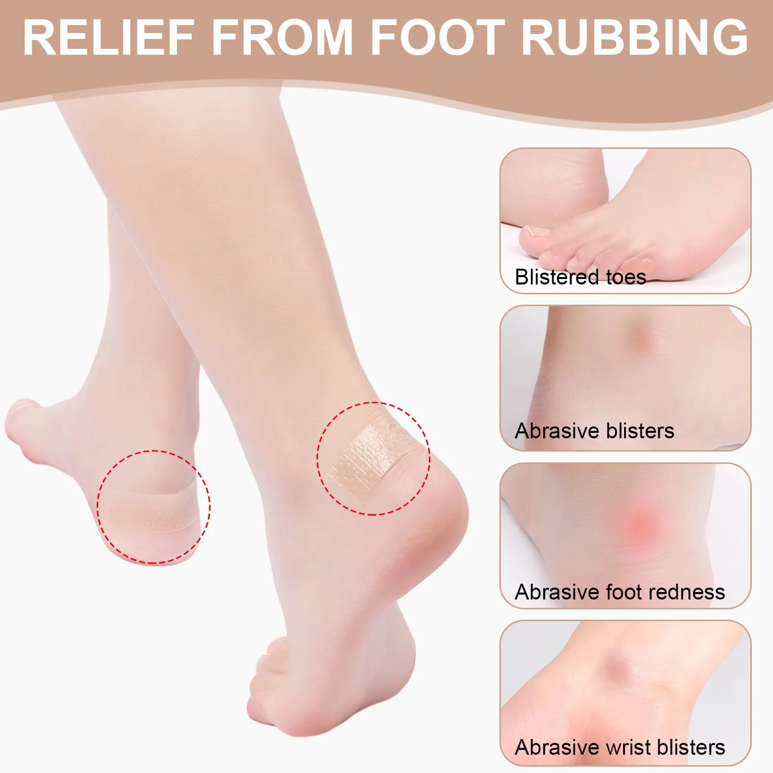 Cerotti Vesciche Fogli di Silicone Bende Adesive Gel Idrocolloidi Resistenti All'Usura per Talloni Piedi Dita