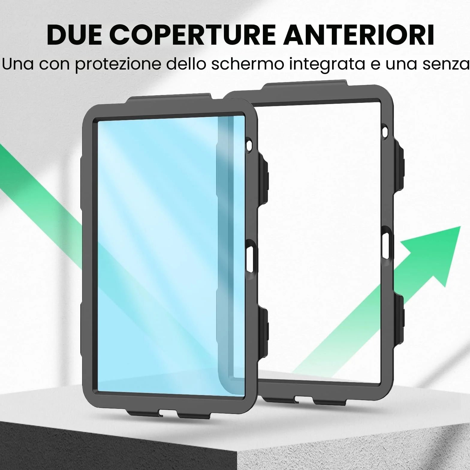 SEYMAC Custodia per iPad A16 11a/10a Generazione 11/10.9 pollici 2025/2022 Resistente agli urti con Protezione Schermo Supporto Girevole 360° Portapenne Tracolla Nero