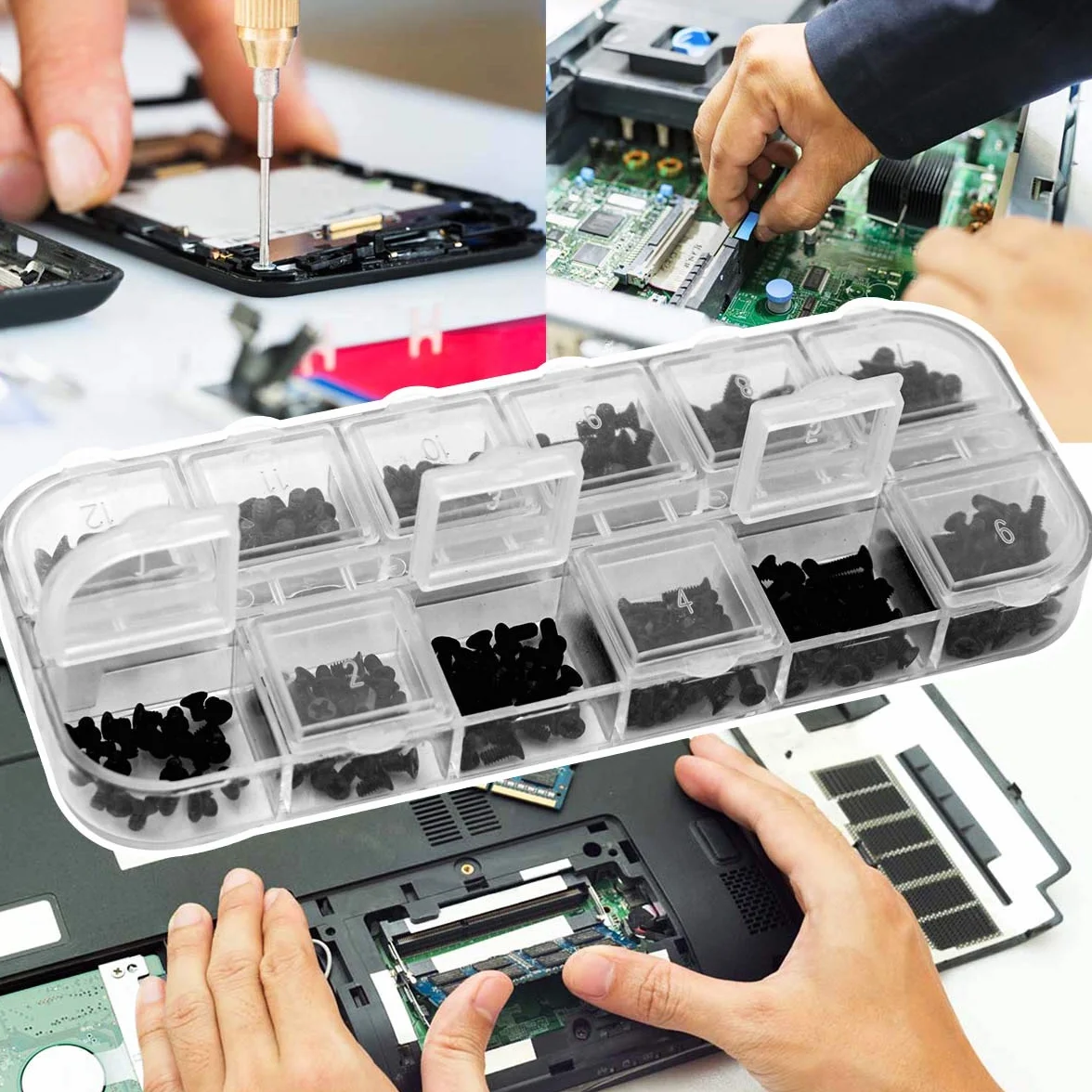 Akuoly Set di Viti per Computer Portatile M2 M3 M2.5 per Riparazione PC Universale, 240 Pezzi, Nero