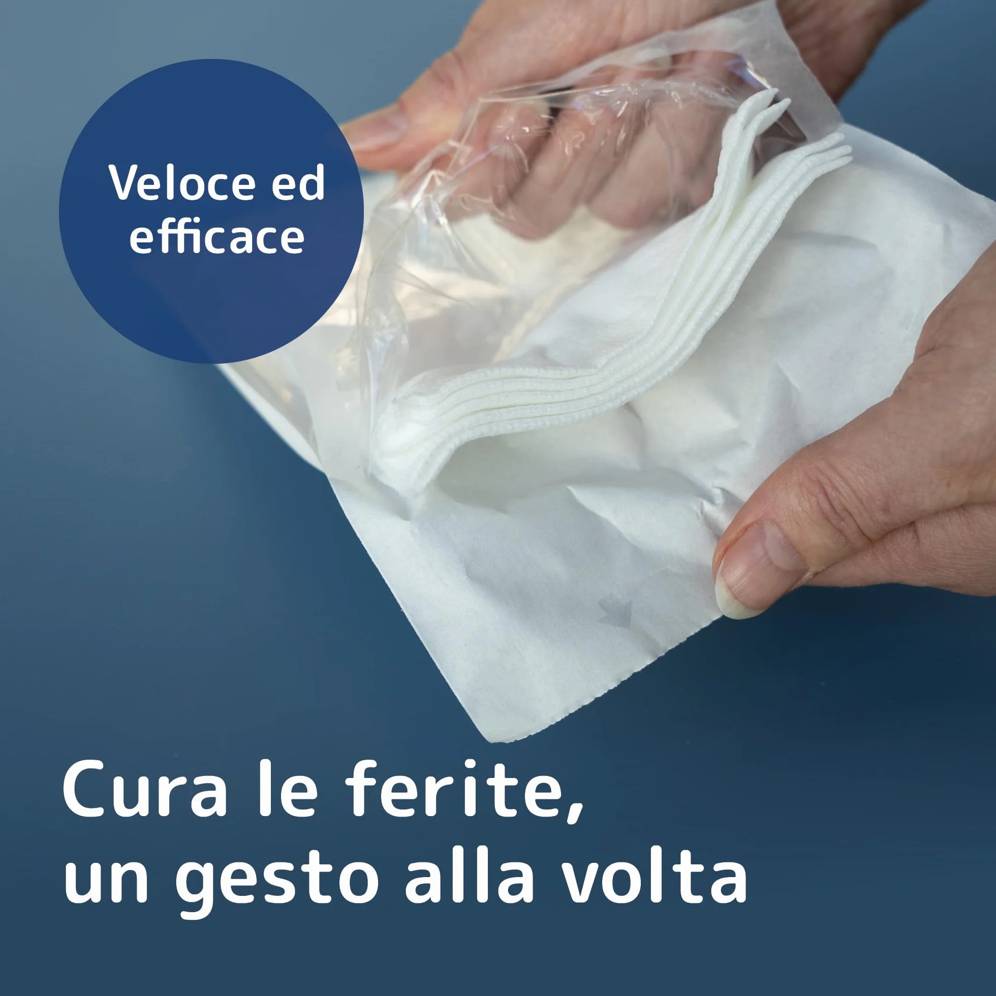 ABENA Garze Sterili 10x10 cm Tessuto Non Tessuto Compresse Garza Sterile per Medicazione 125 Pezzi