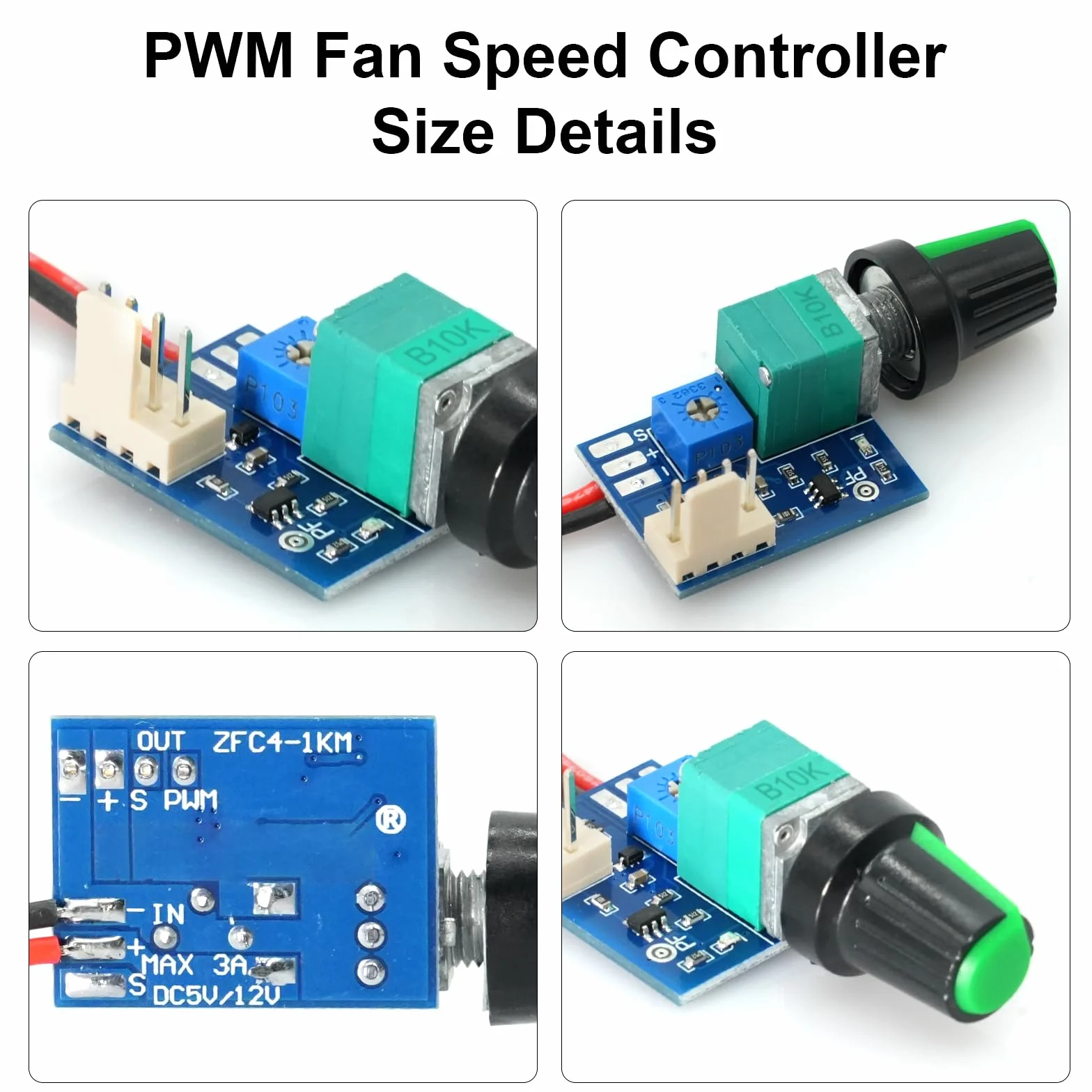 PWM Regolatore di velocità della ventola 4Pins 1 canali fan controller PC CPU Manopola di controllo