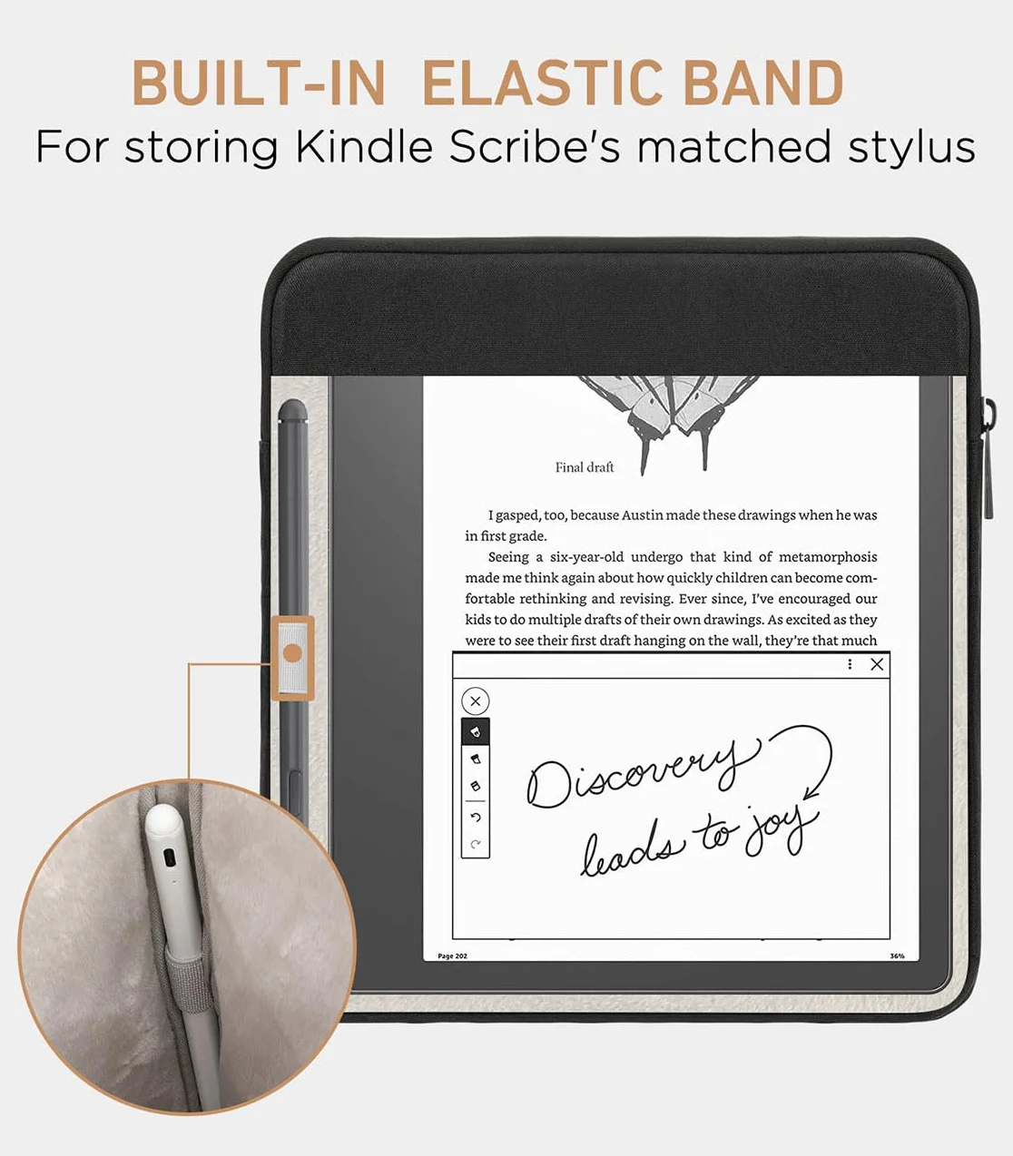 MoKo Custodia Tablet Kindle Scribe 10.2 inch 2022 Poliestere Nero