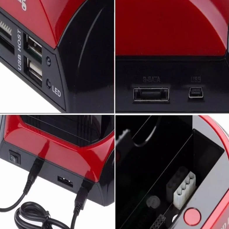 Retoo Docking Station SSD/HDD 2.5 3.5 Pollici USB 3.0 a IDE SATA I/II/III Dual-Bay Hard Disk cloni offline backup OTB