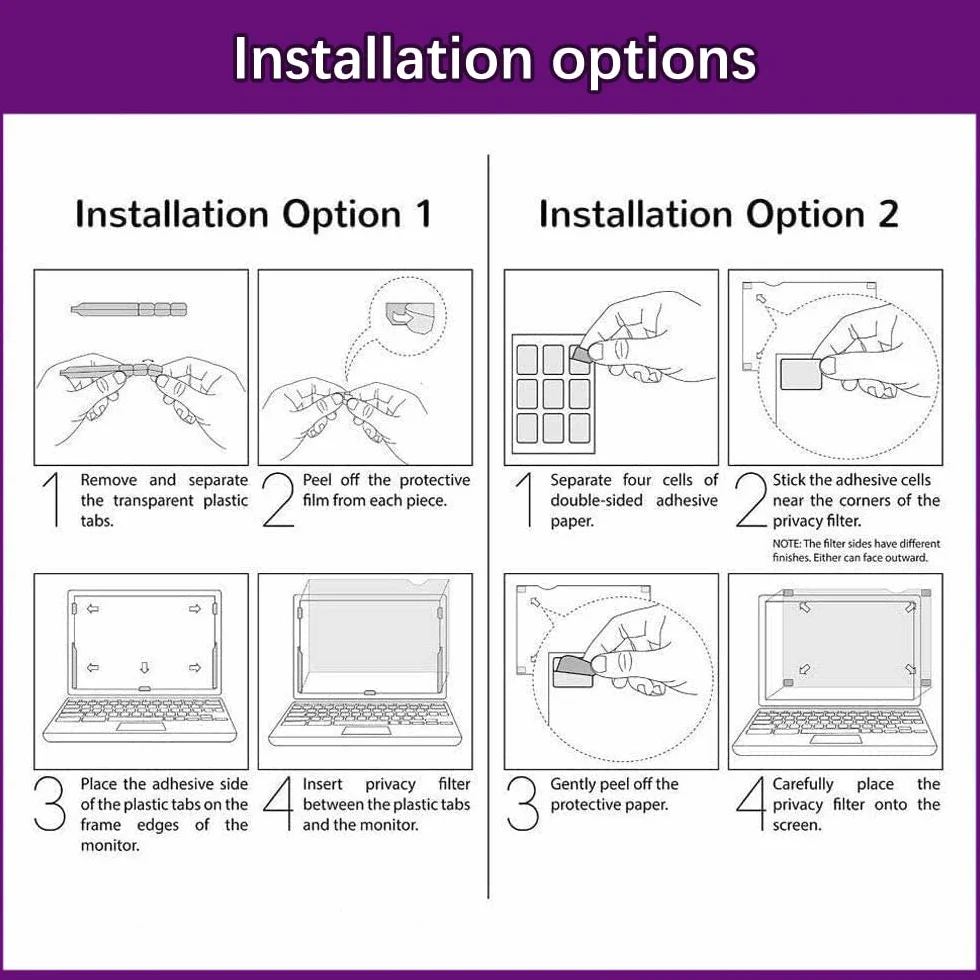 AiMok Rimovibile Filtro Anti Luce Blu Premium per 23" Monitor, Protezione per gli occhi I Blocco della luce blu I Antiriflesso Proteggi Schermo per Computer e Schermo PC (23 Pollici 16:9)