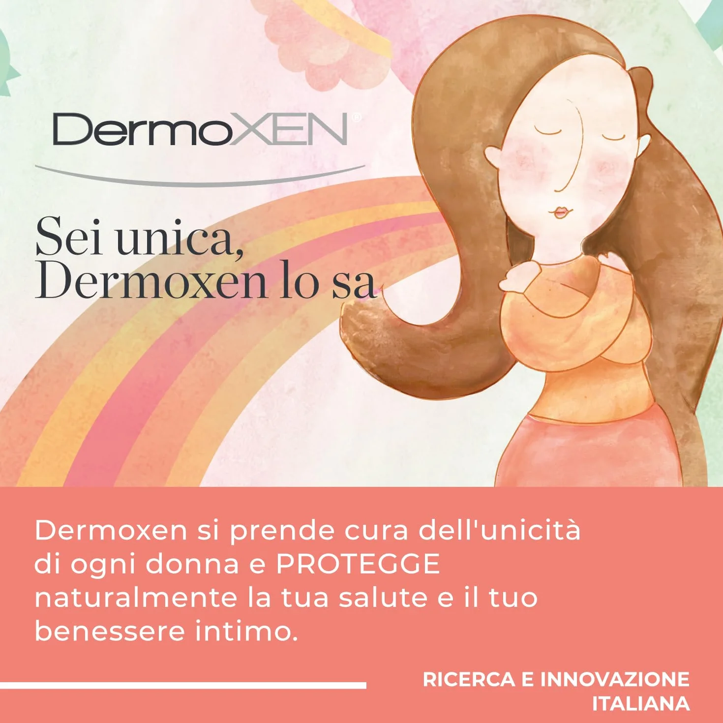 DERMOXEN Detergente Intimo Donna 125ml Sapone Intimo Idratante Acido Ialuronico e Lattico Senza Glucosio e Parabeni