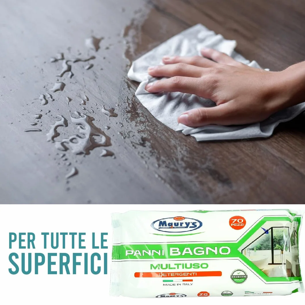 Maury's Salviette Multiuso Igienizzanti Detergenti per Bagno e Cucina 350 Pz (5 Confezioni)
