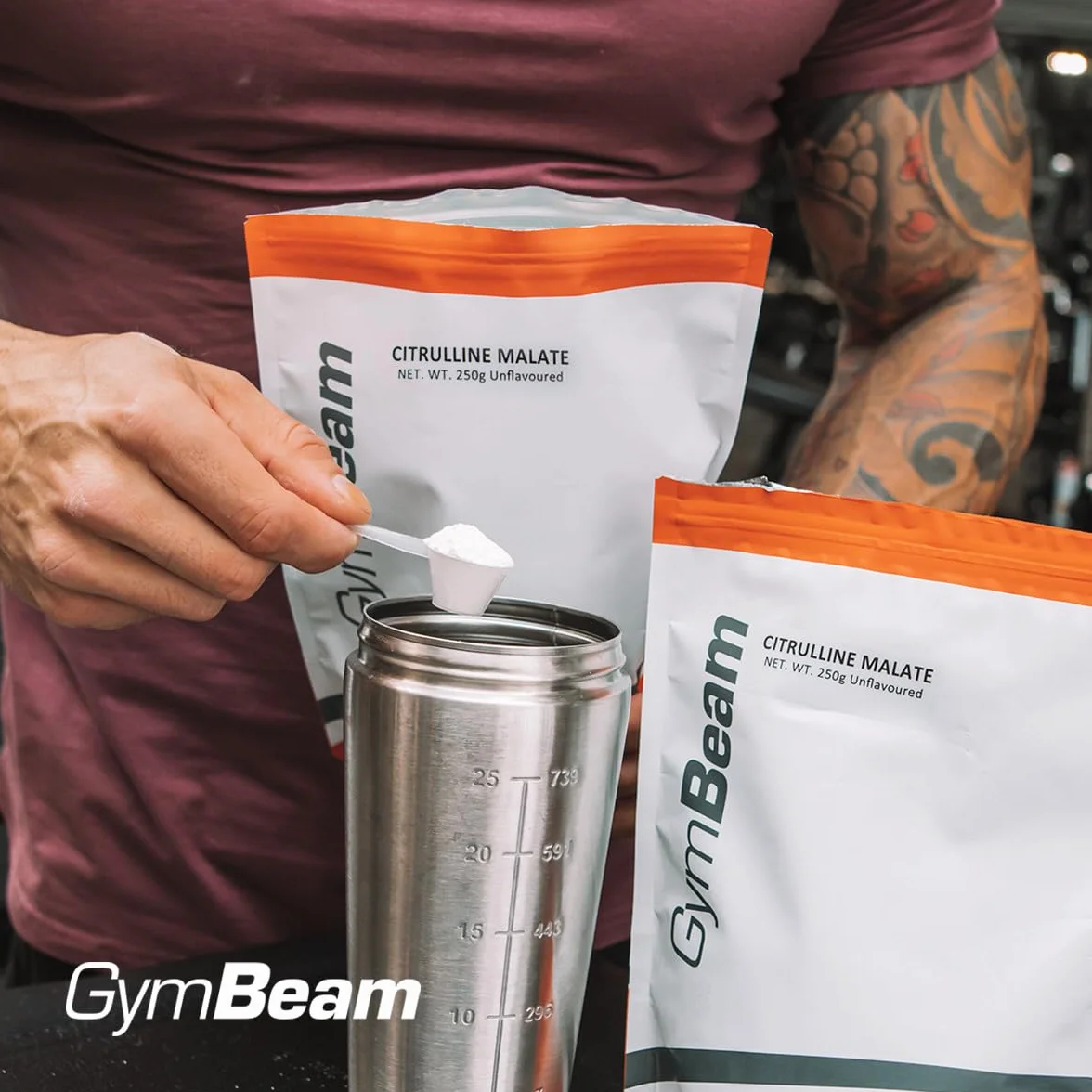 GymBeam Citrullina Malato in Polvere 3000 mg L-Citrullina e Malato Pre Workout 250 g Lemon-Lime