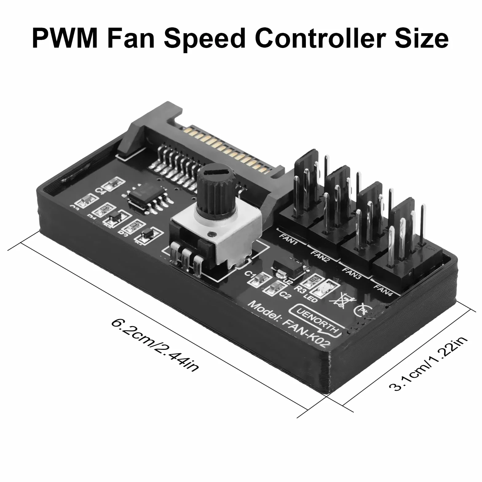 Regolatore di velocità ventola PWM 12V 4 poli SATA