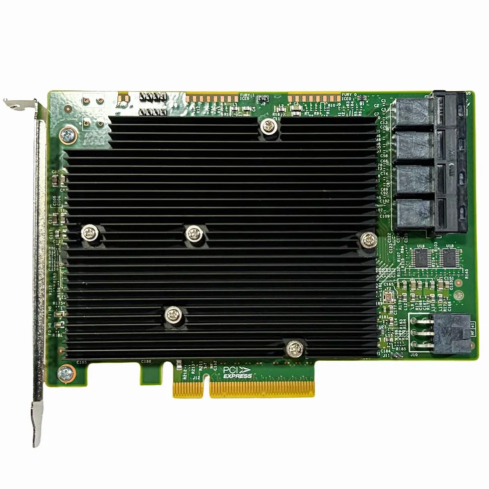 Scheda SAS HBA compatibile con LSI 9300-16i IT Mode PCIe SATA, supporto SAS Expander, 16 porte 12Gbps PCIe 3.0 x8, controller HBA con 4x SFF-8643 interni, per NAS ZFS TrueNAS unRAID