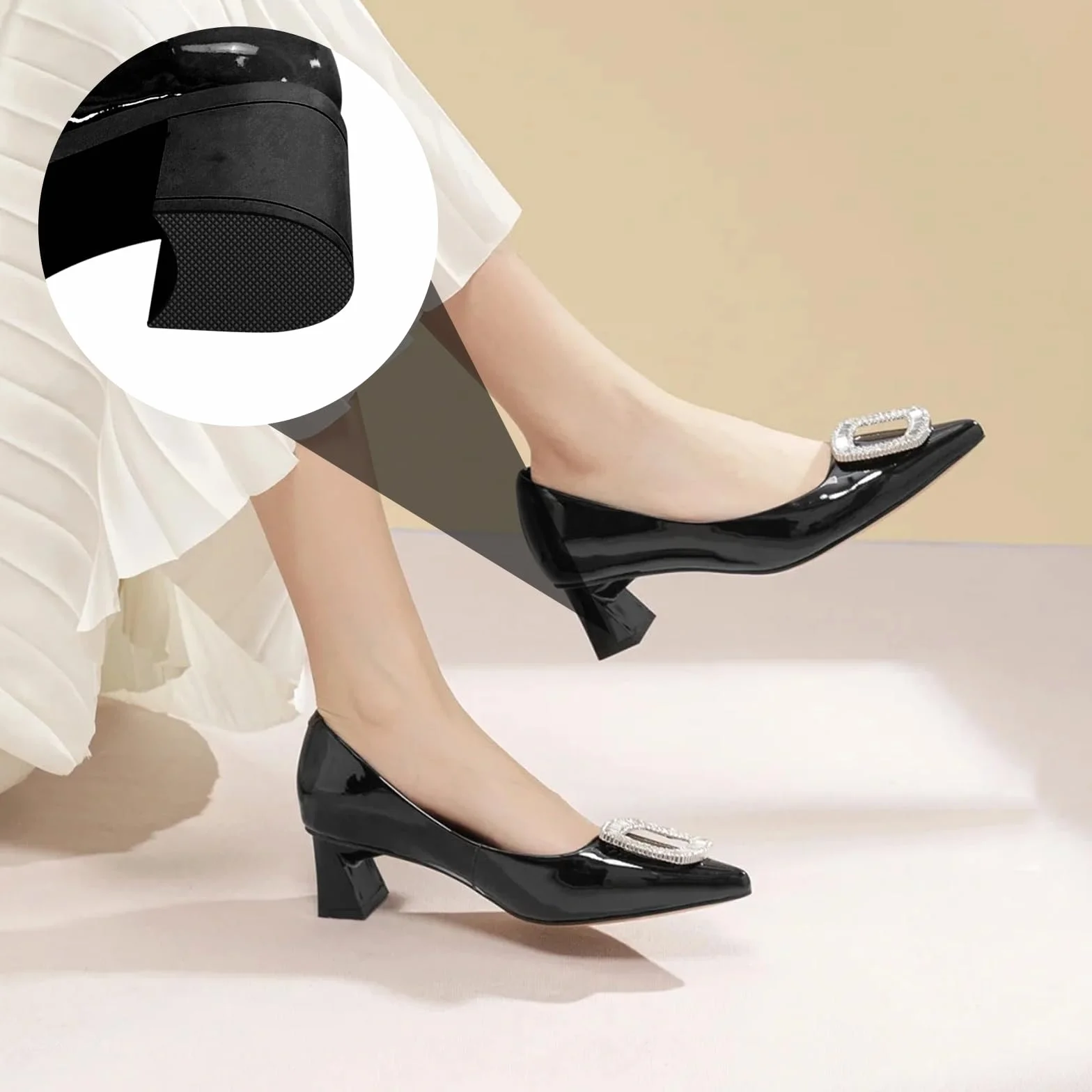 Scarpe col tacco alto kit riparazione suole antiscivolo protezioni punte cerotti spessi tacchi stivali suola quadrata